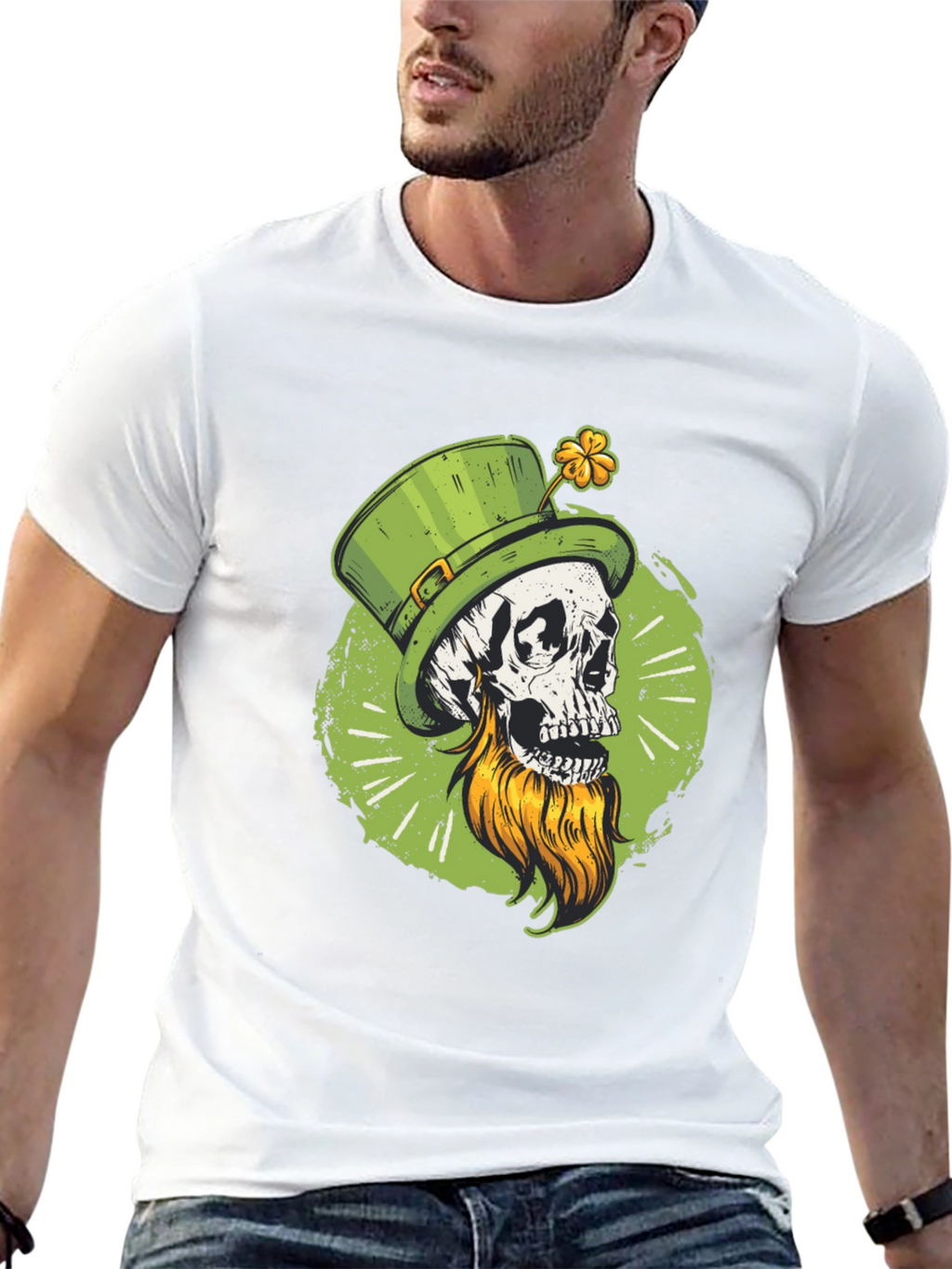 St. Patricks Day Skull T-Shirt