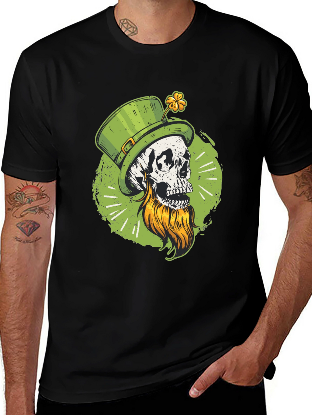 St. Patricks Day Skull T-Shirt