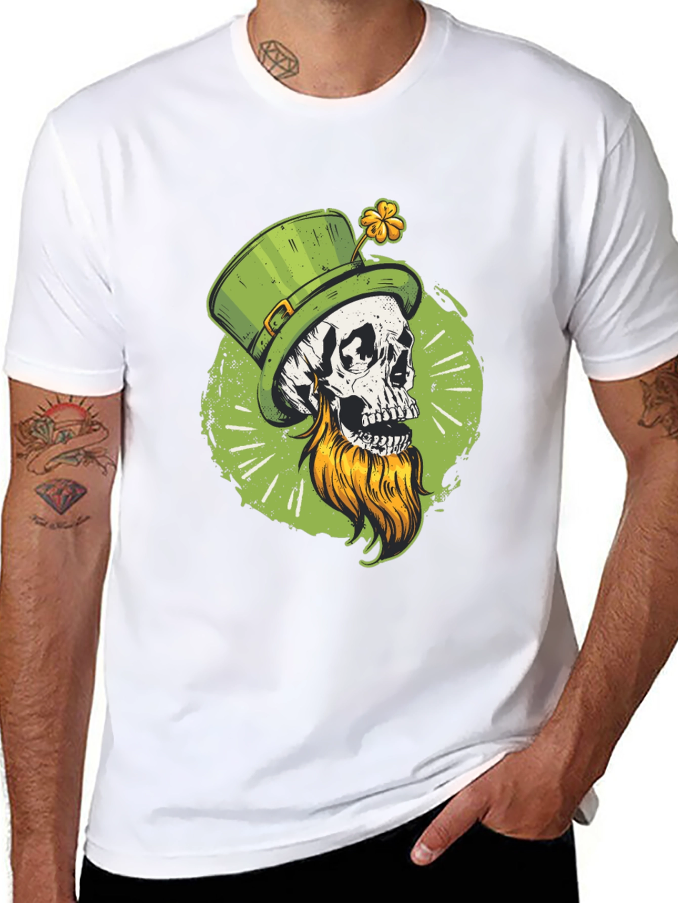 St. Patricks Day Skull T-Shirt
