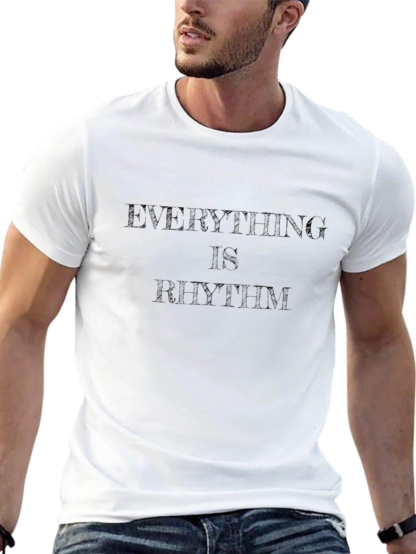 Everything Is Rhythm Black Graphic T-Shirt