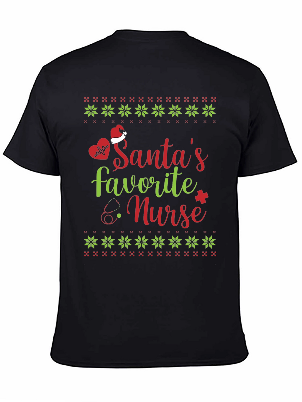 Santas Favorite Nurse Christmas T-Shirt