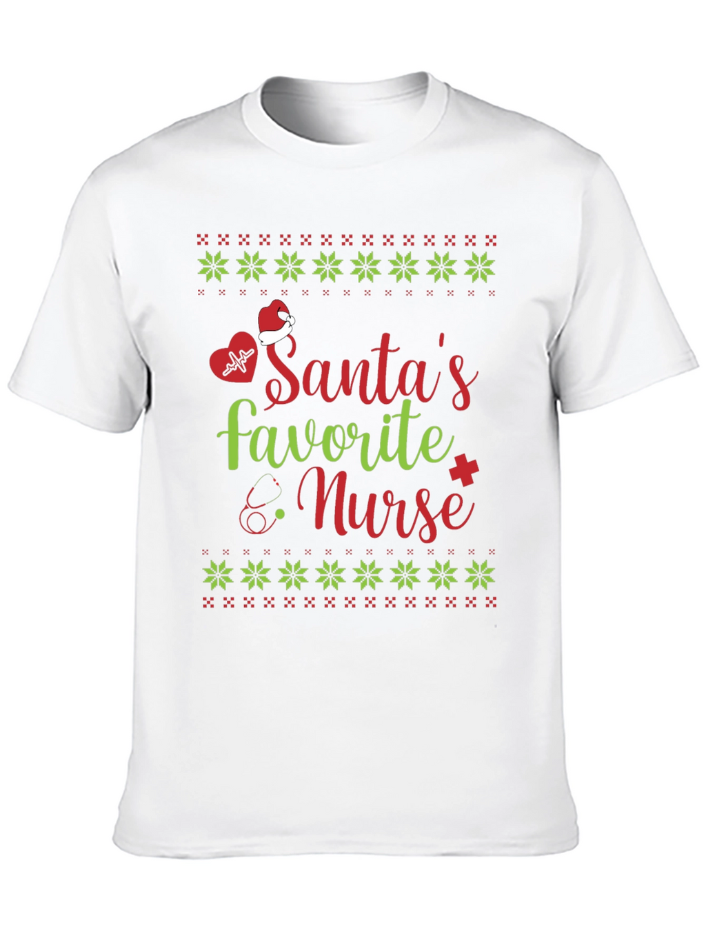 Santas Favorite Nurse Christmas T-Shirt