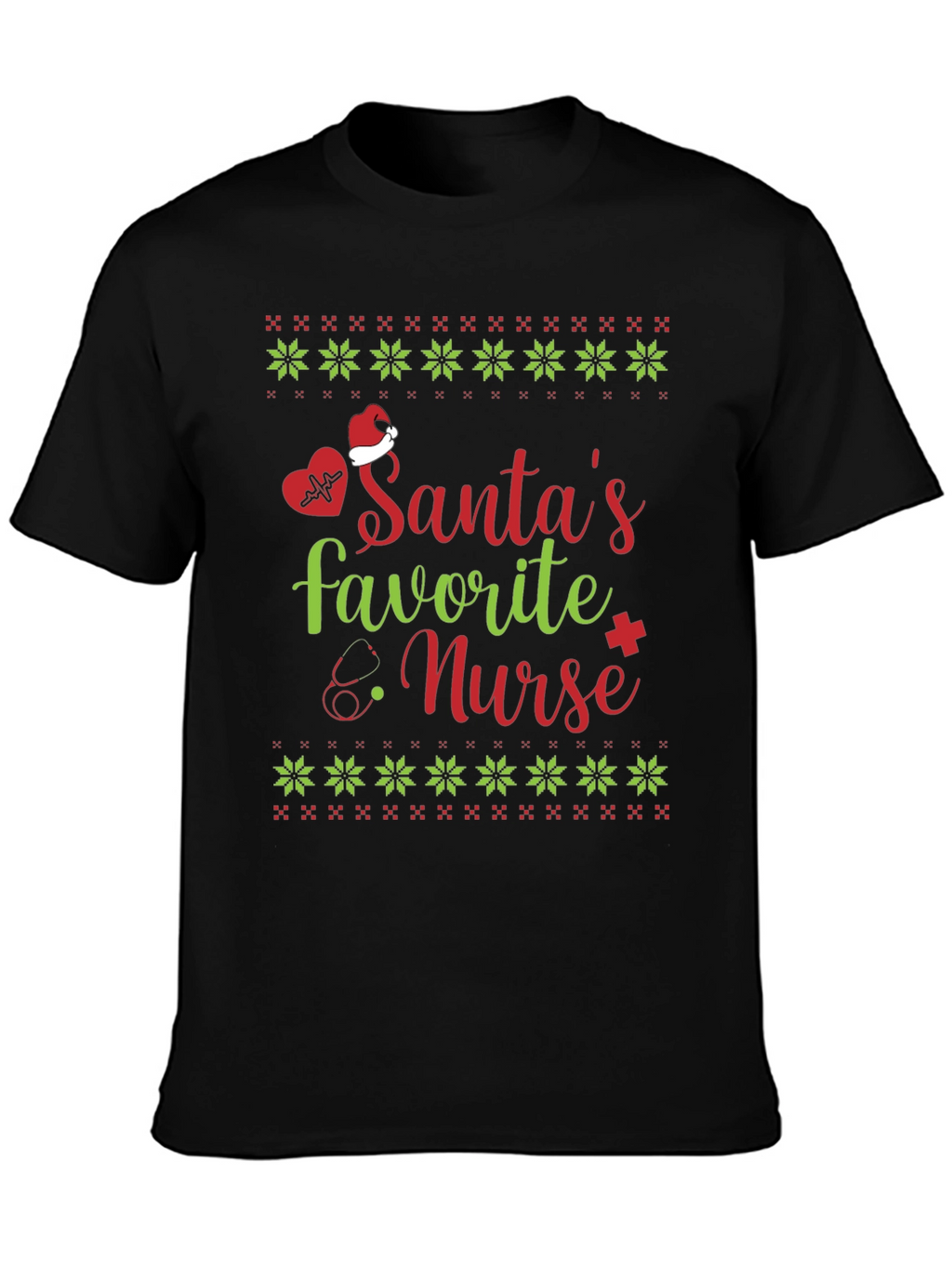 Santas Favorite Nurse Christmas T-Shirt
