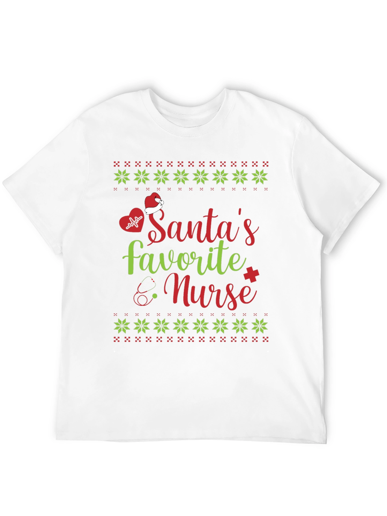 Santas Favorite Nurse Christmas T-Shirt