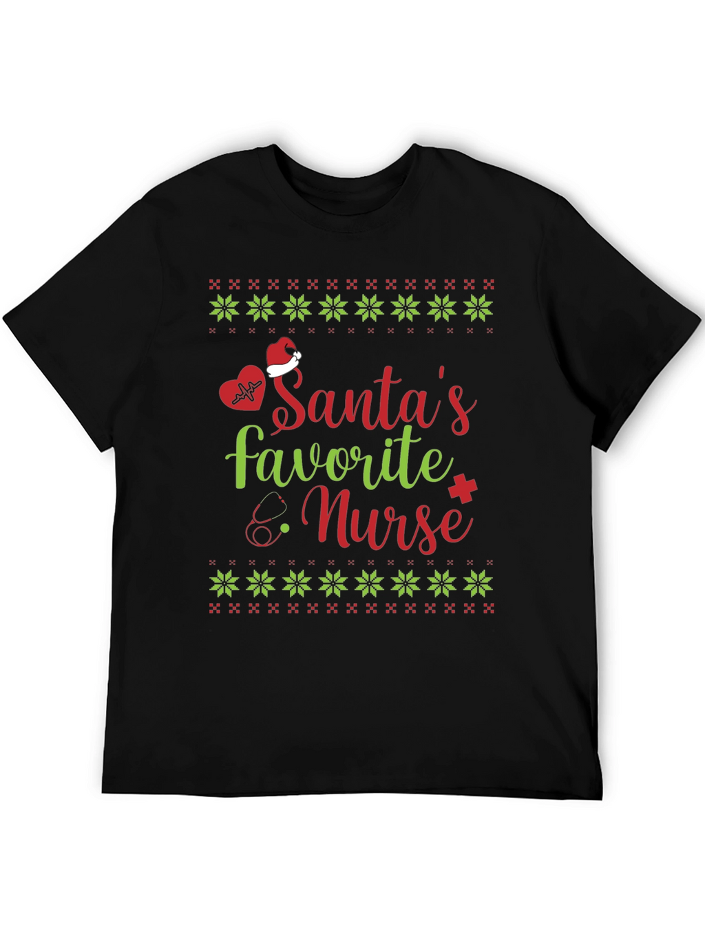 Santas Favorite Nurse Christmas T-Shirt