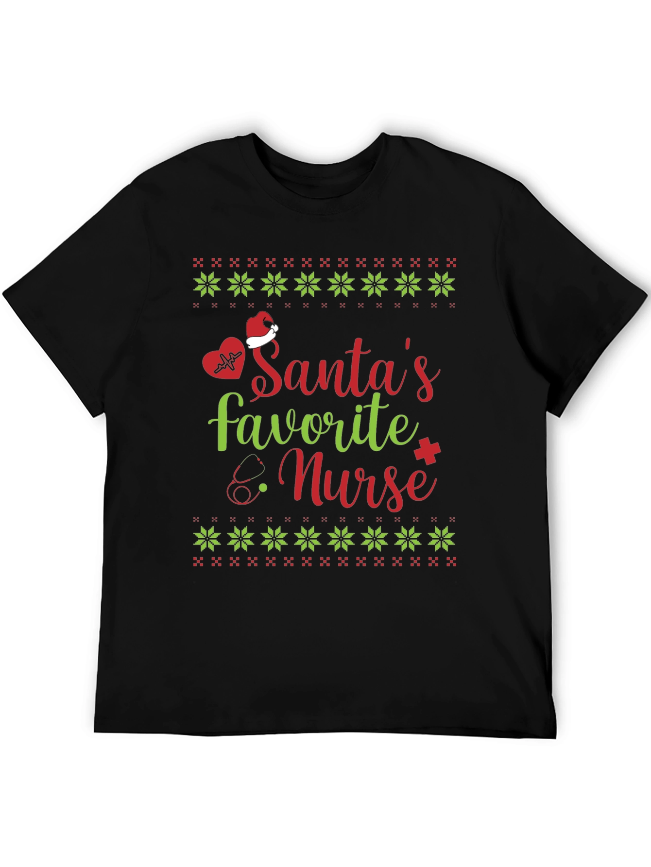 Santas Favorite Nurse Christmas T-Shirt