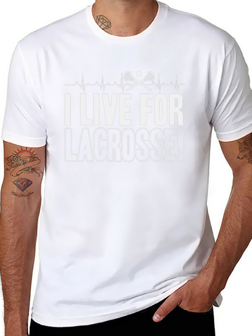 I Live For Lacrosse! Graphic Tee