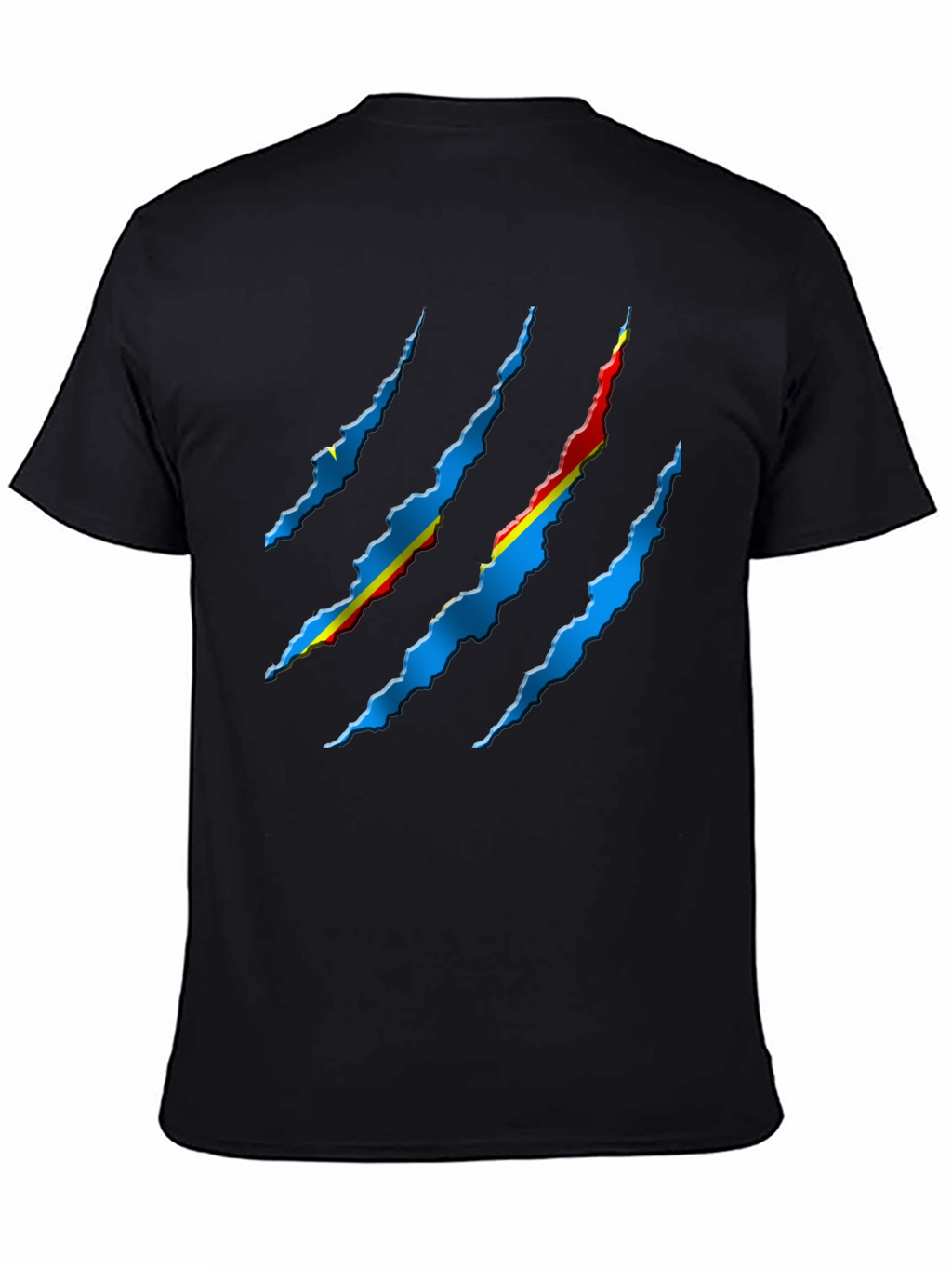 Ripped Flag Graphic Tee - Black