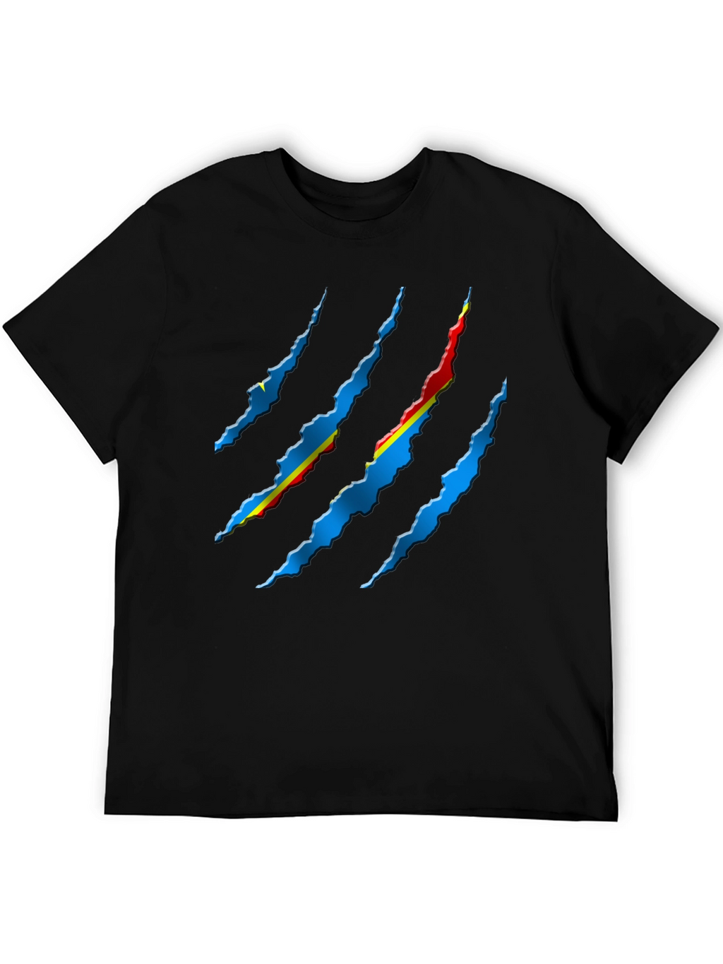 Ripped Flag Graphic Tee - Black