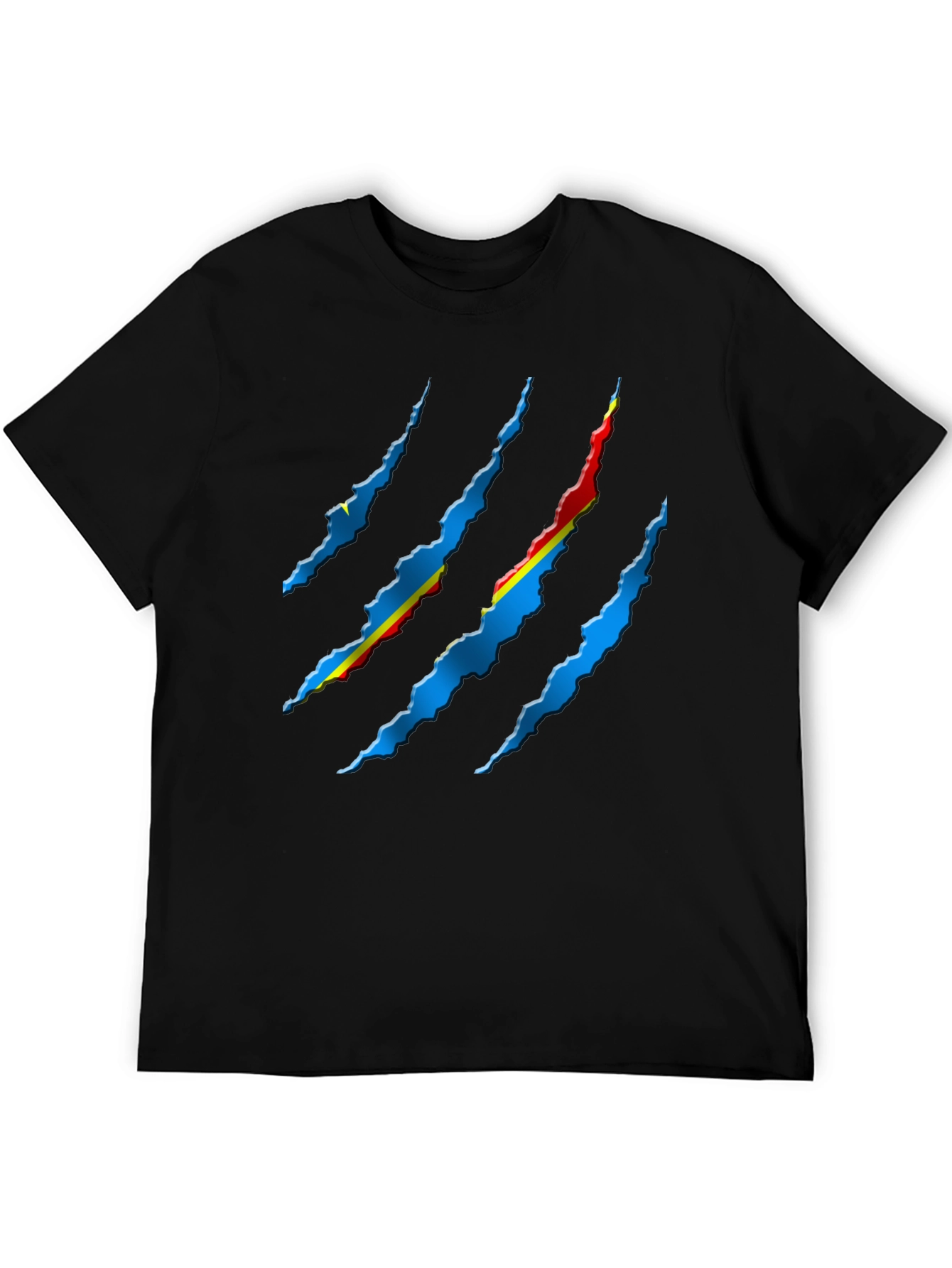 Ripped Flag Graphic Tee - Black