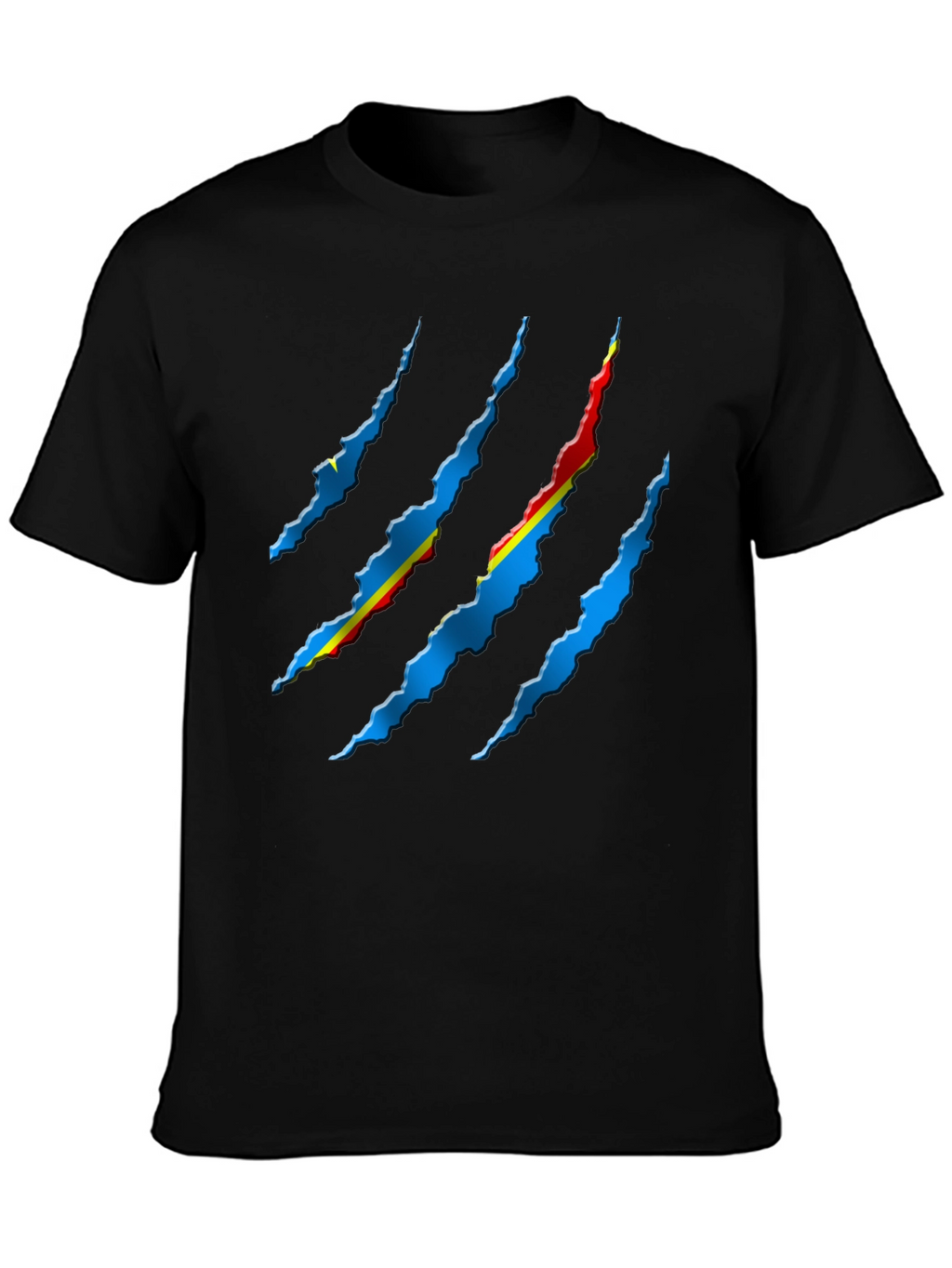 Ripped Flag Graphic Tee - Black