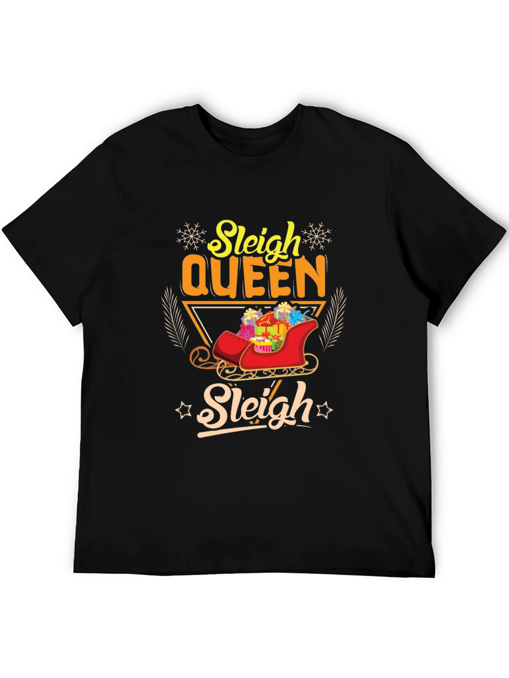 Sleigh Queen Christmas T-Shirt Holiday Festive Tee