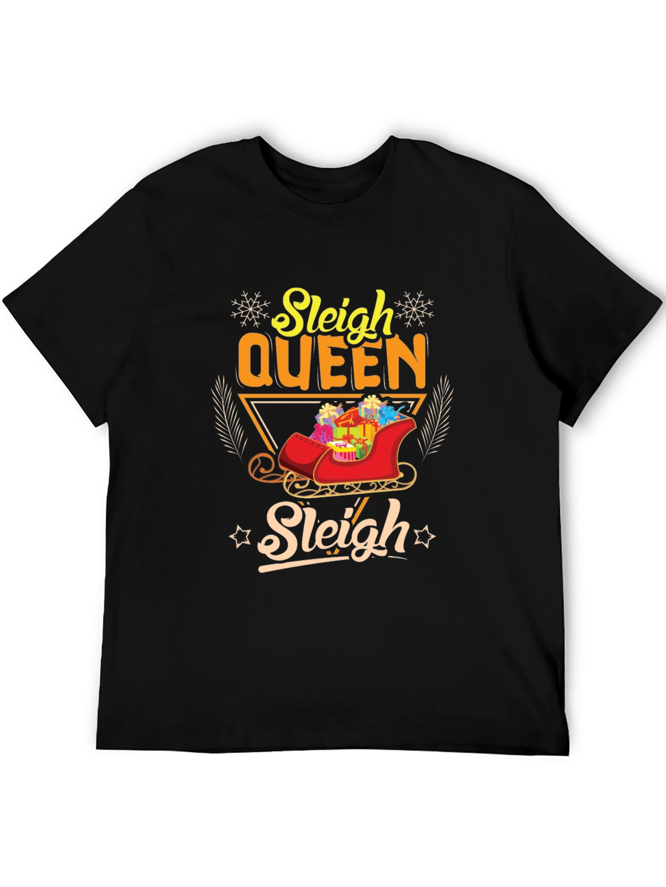 Sleigh Queen Christmas T-Shirt Holiday Festive Tee