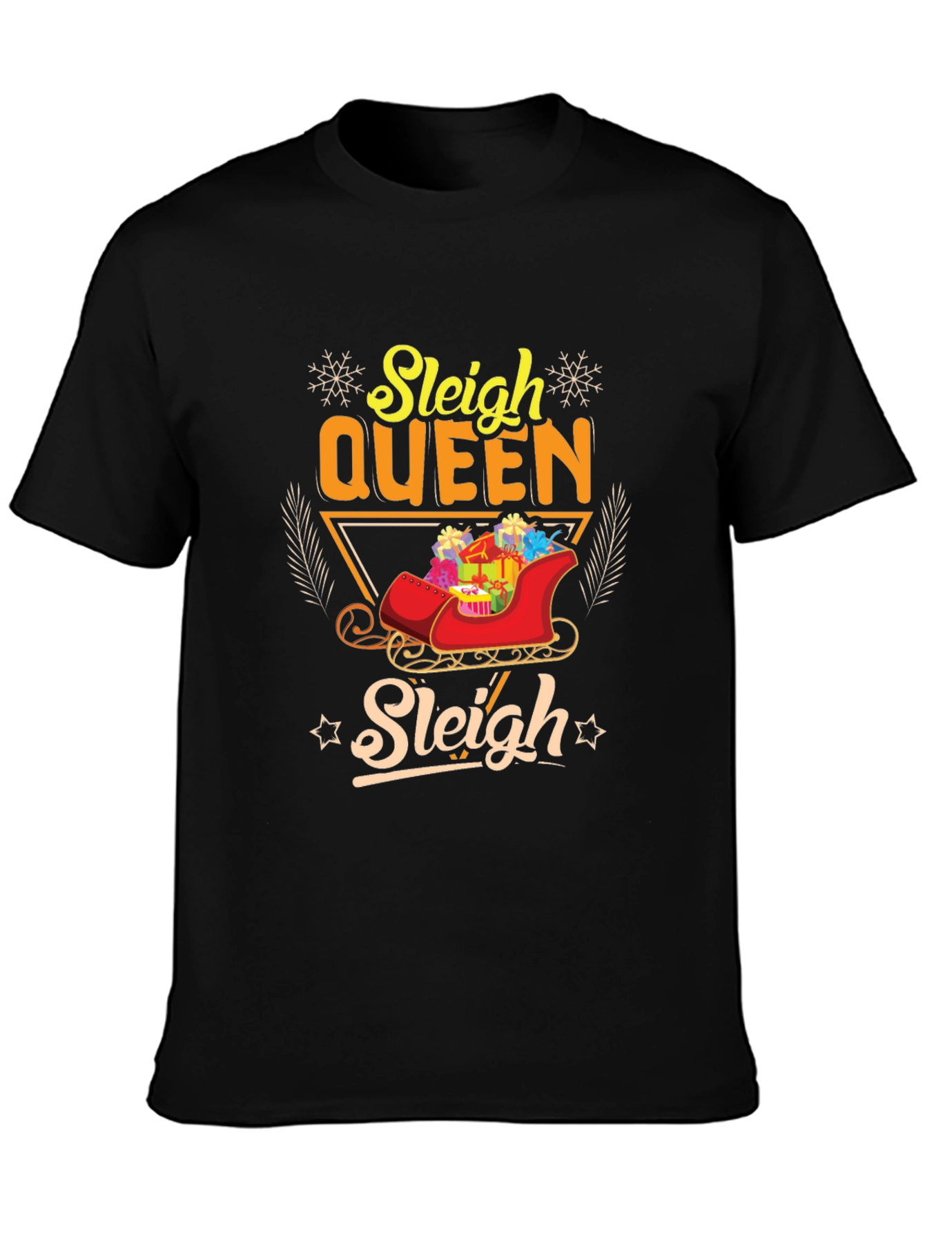 Sleigh Queen Christmas T-Shirt Holiday Festive Tee