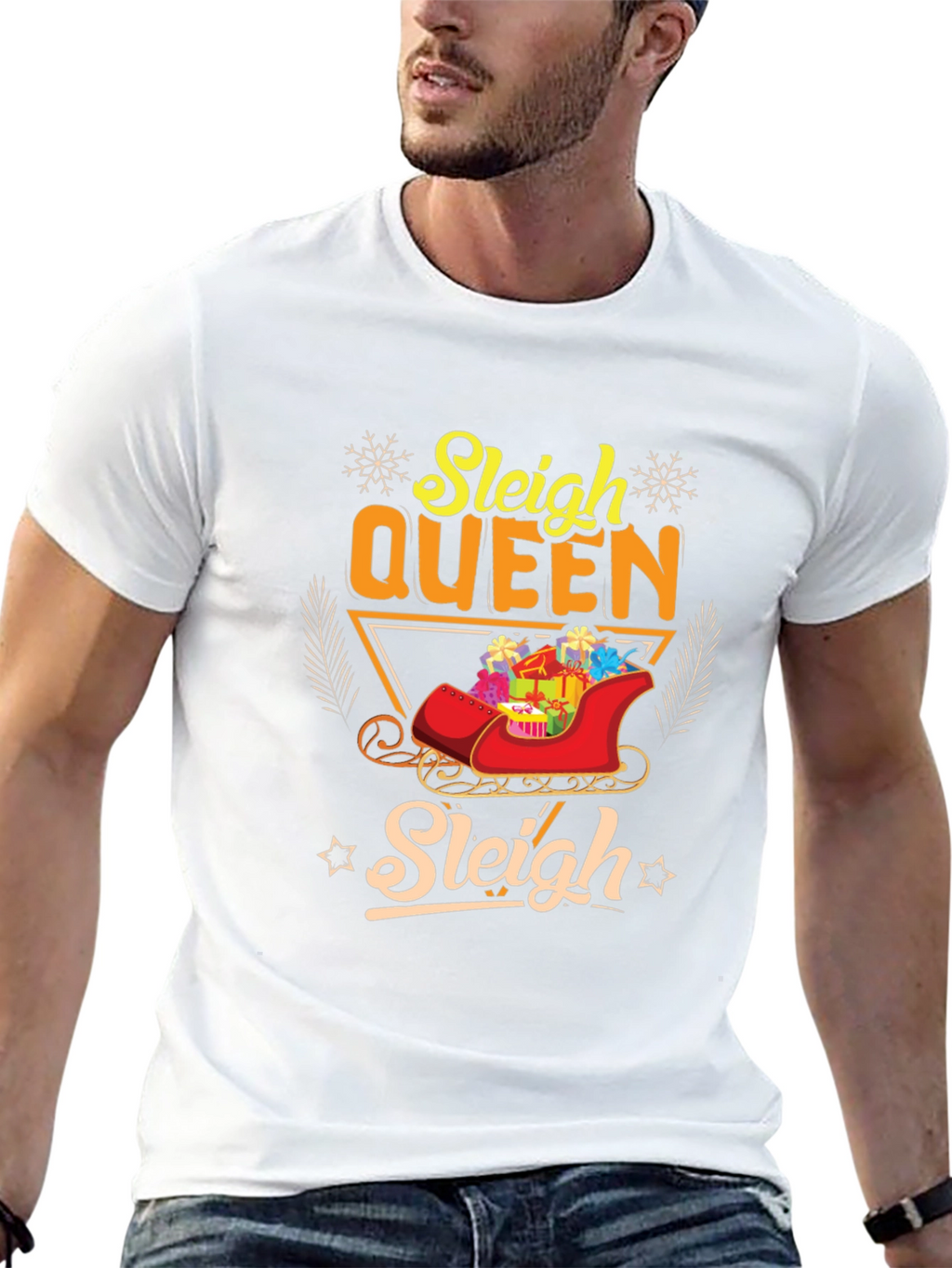 Sleigh Queen Christmas T-Shirt Holiday Festive Tee