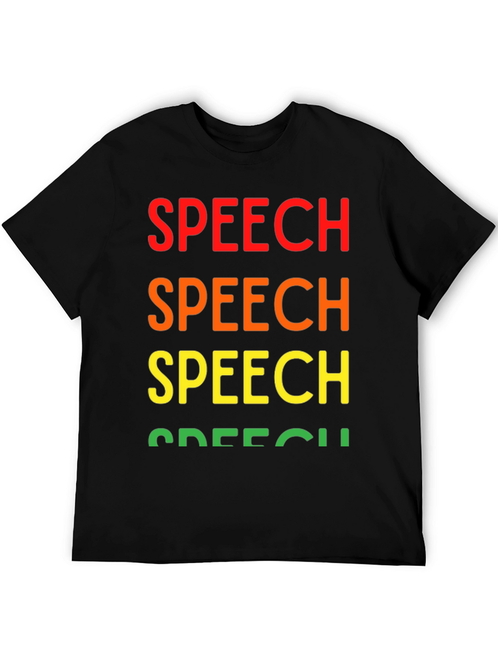 Rainbow Speech T-Shirt - Bold Statement Tee