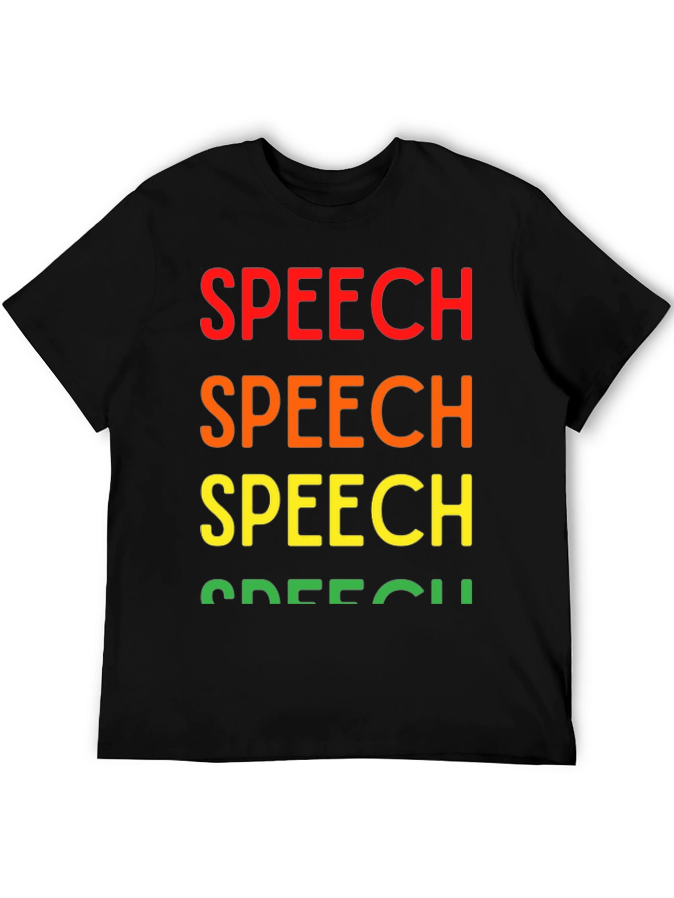Rainbow Speech T-Shirt - Bold Statement Tee