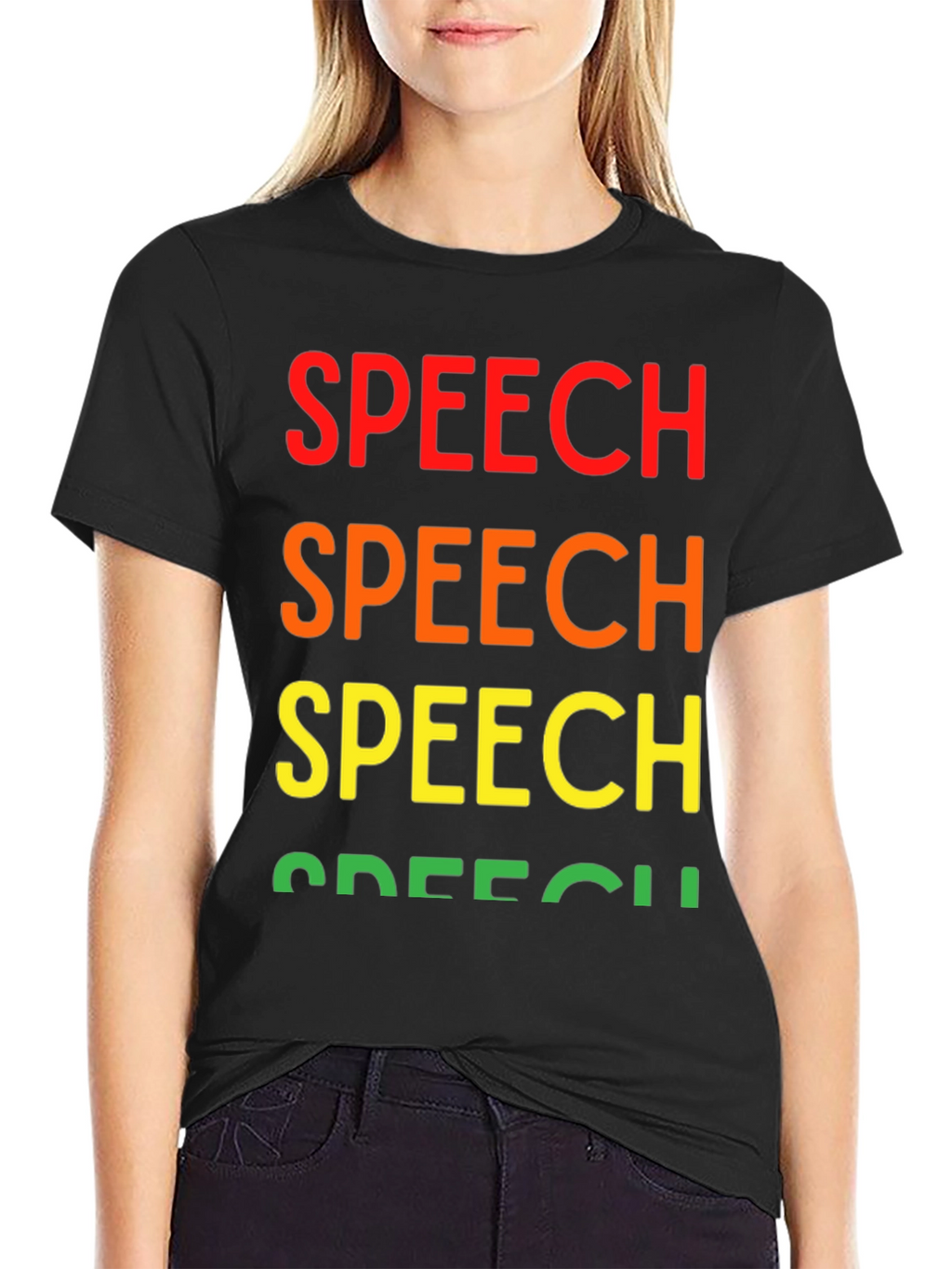 Rainbow Speech T-Shirt - Bold Statement Tee