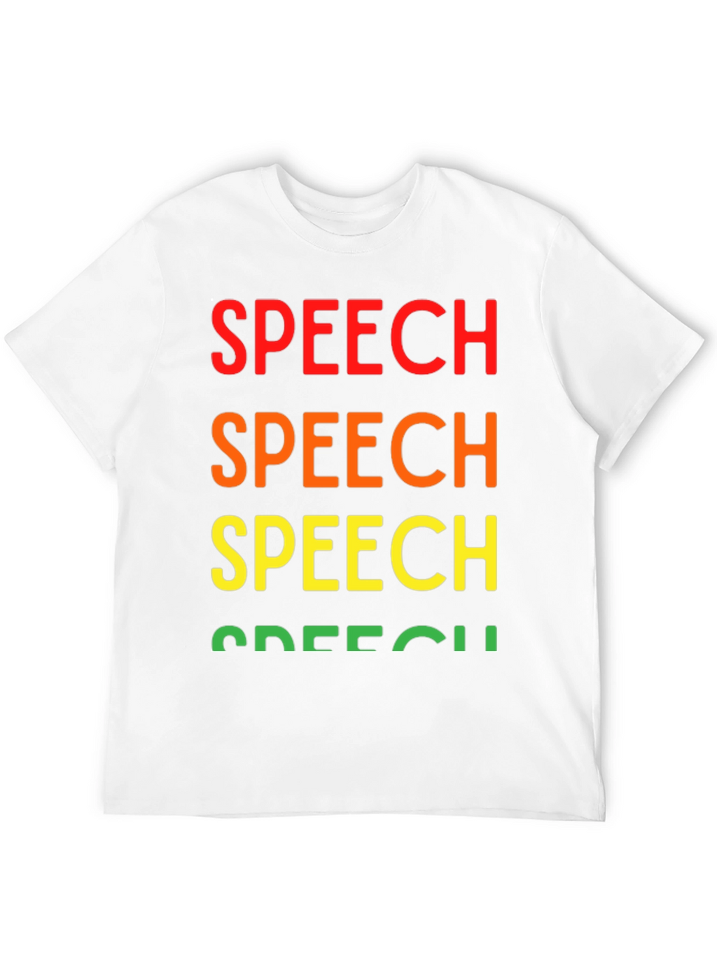 Rainbow Speech T-Shirt - Bold Statement Tee