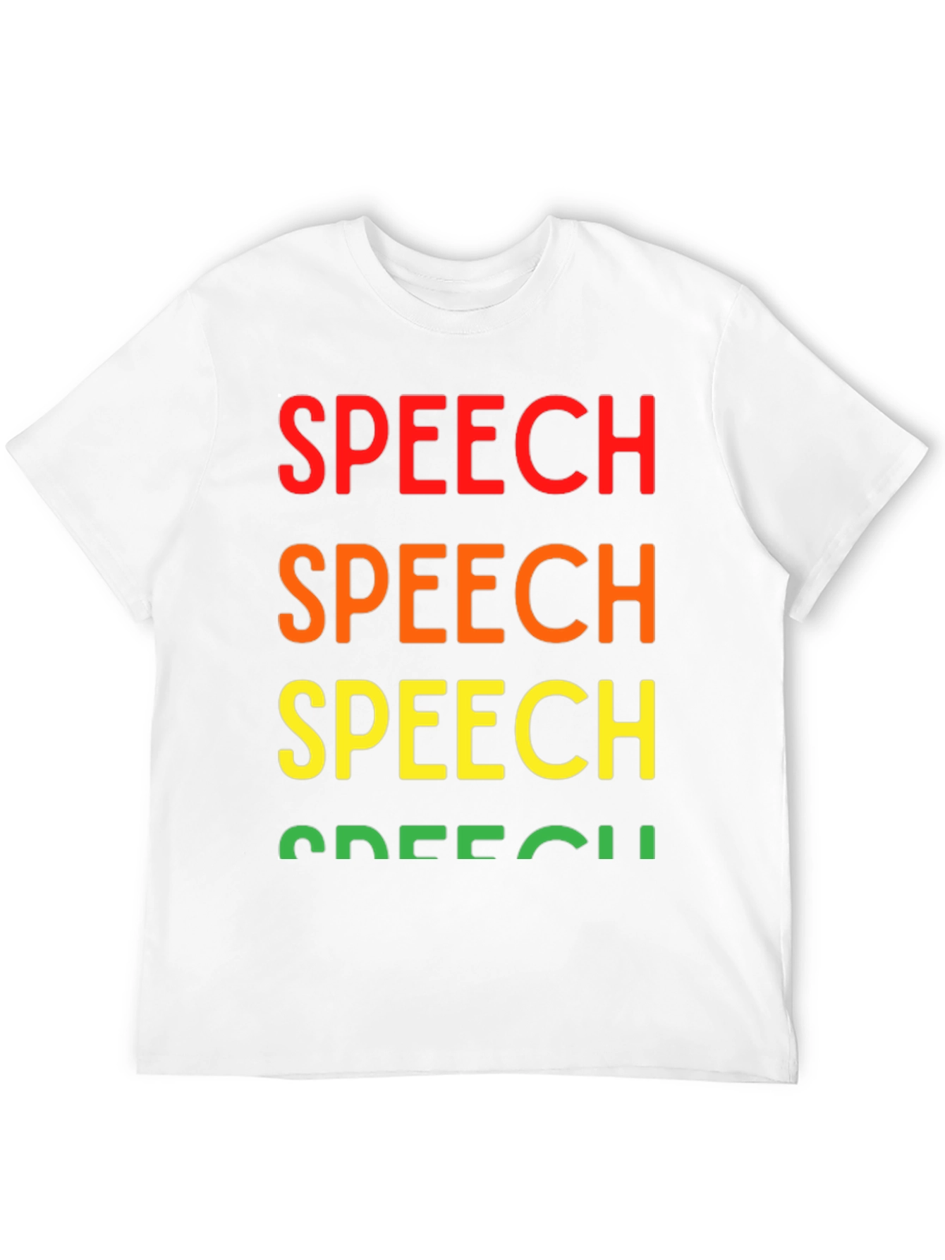 Rainbow Speech T-Shirt - Bold Statement Tee