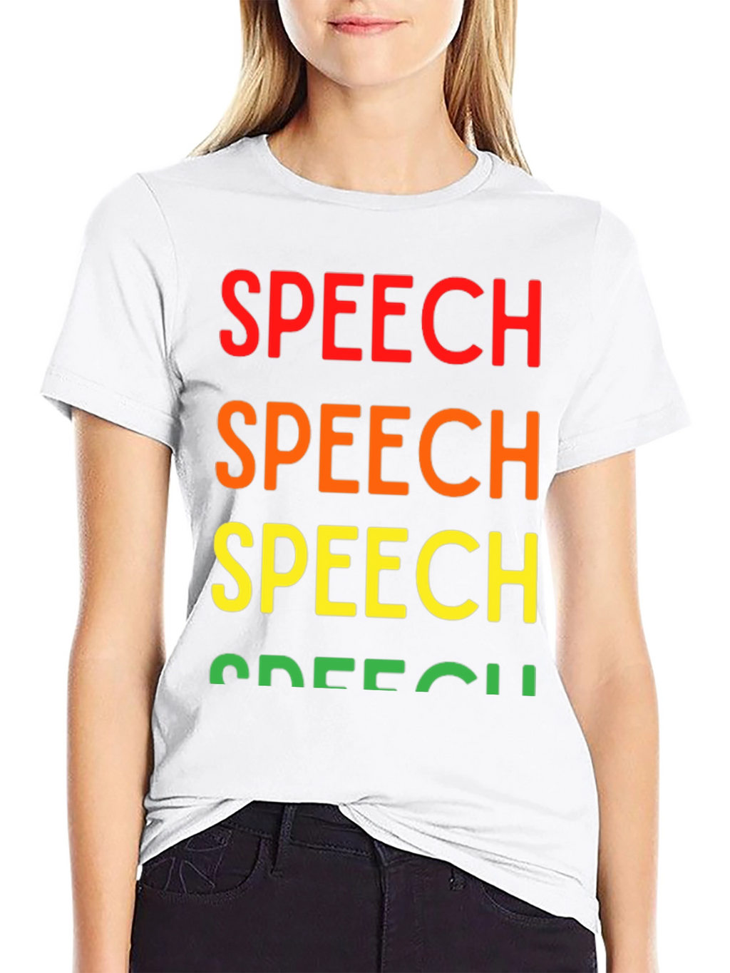 Rainbow Speech T-Shirt - Bold Statement Tee