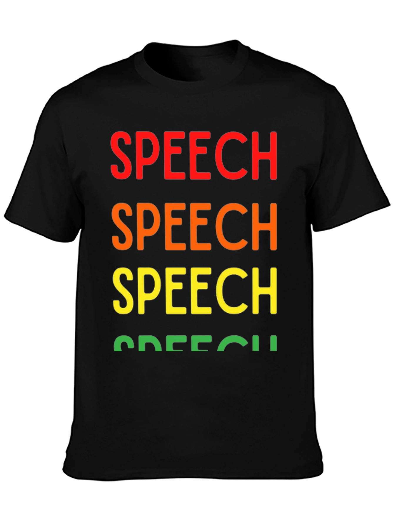 Rainbow Speech T-Shirt - Bold Statement Tee