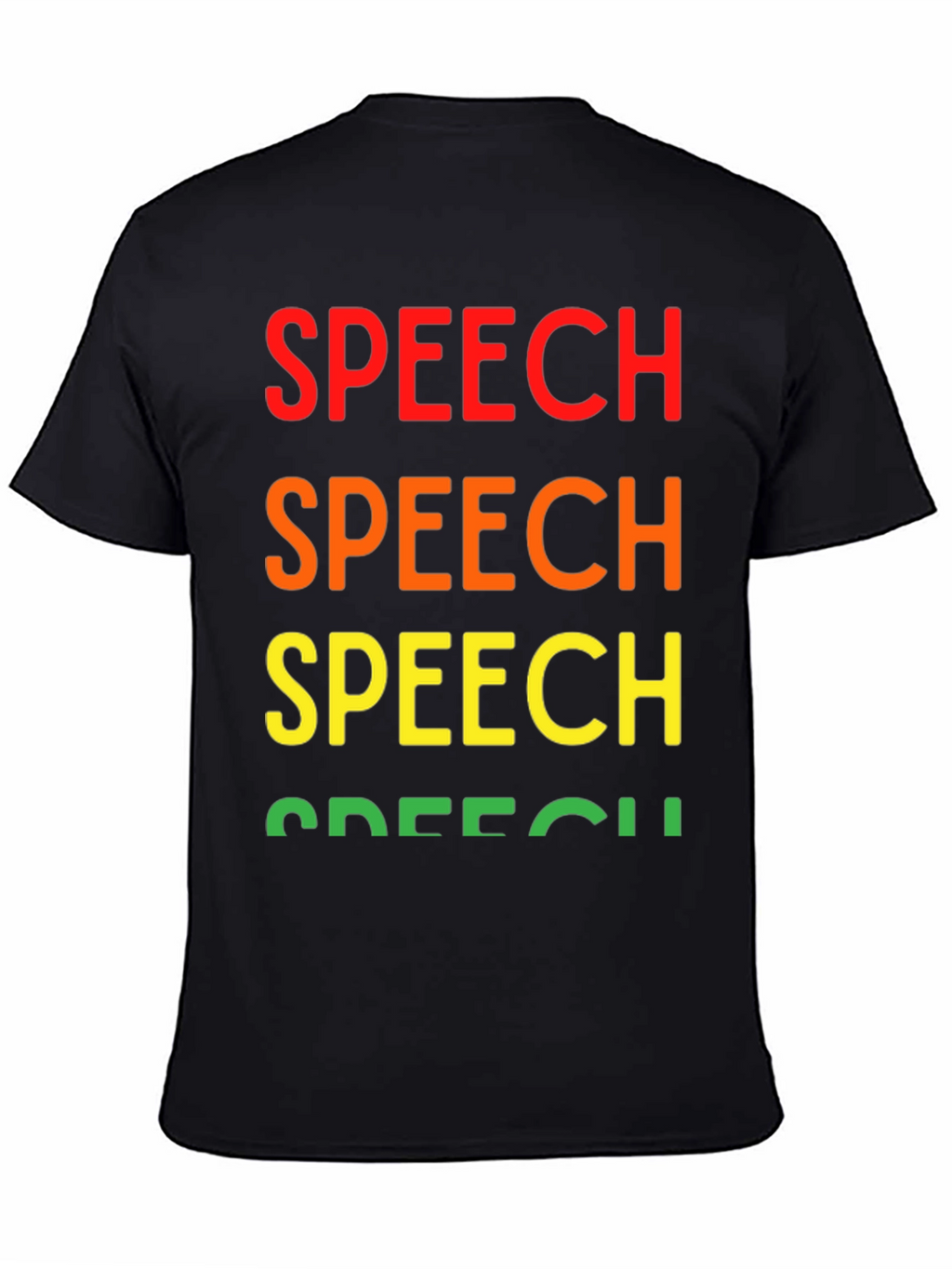 Rainbow Speech T-Shirt - Bold Statement Tee