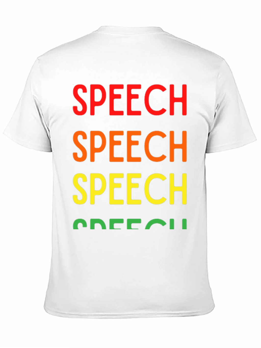 Rainbow Speech T-Shirt - Bold Statement Tee