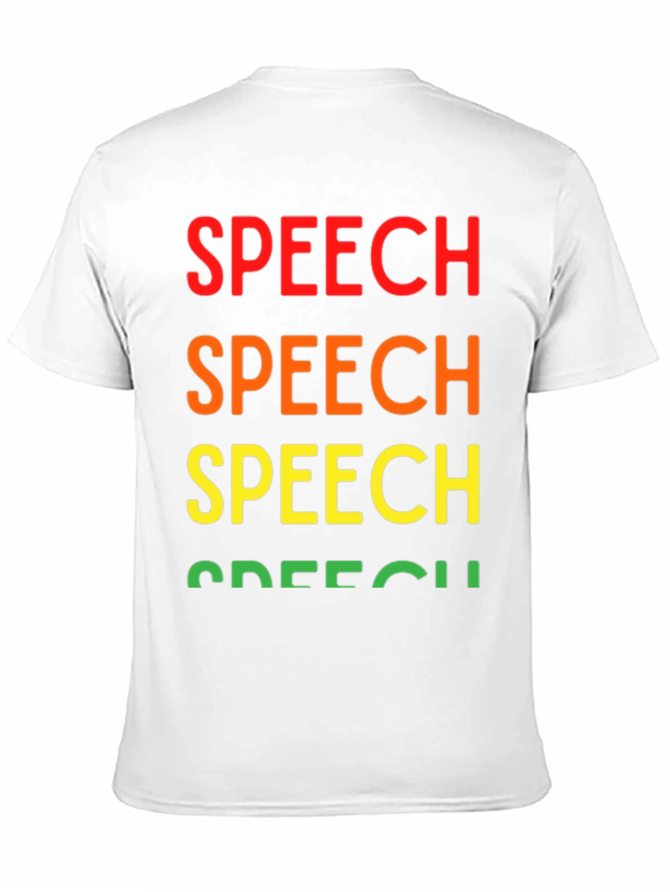 Rainbow Speech T-Shirt - Bold Statement Tee
