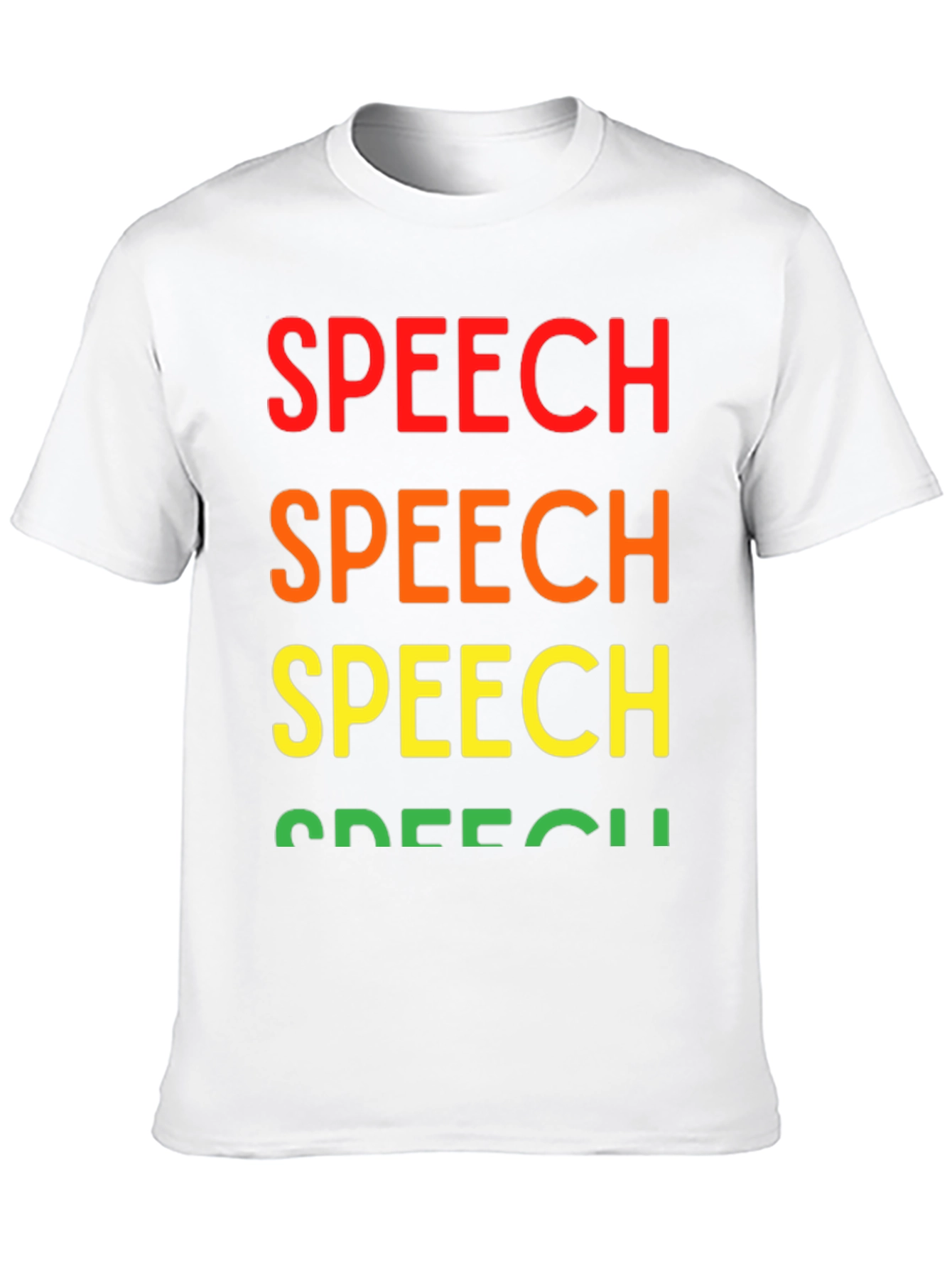 Rainbow Speech T-Shirt - Bold Statement Tee