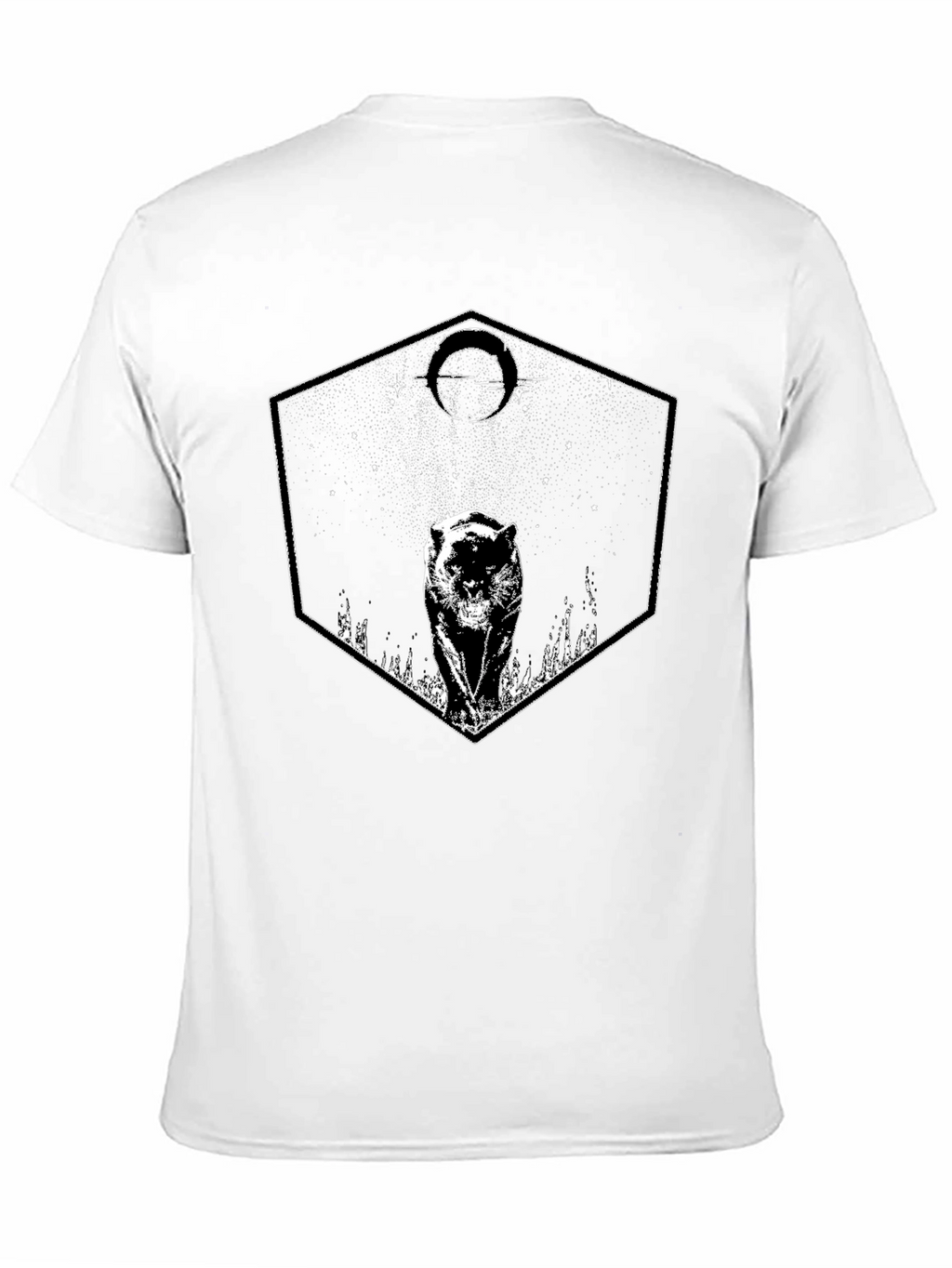 Graphic Tee - Black Panther Hexagon Design T-Shirt