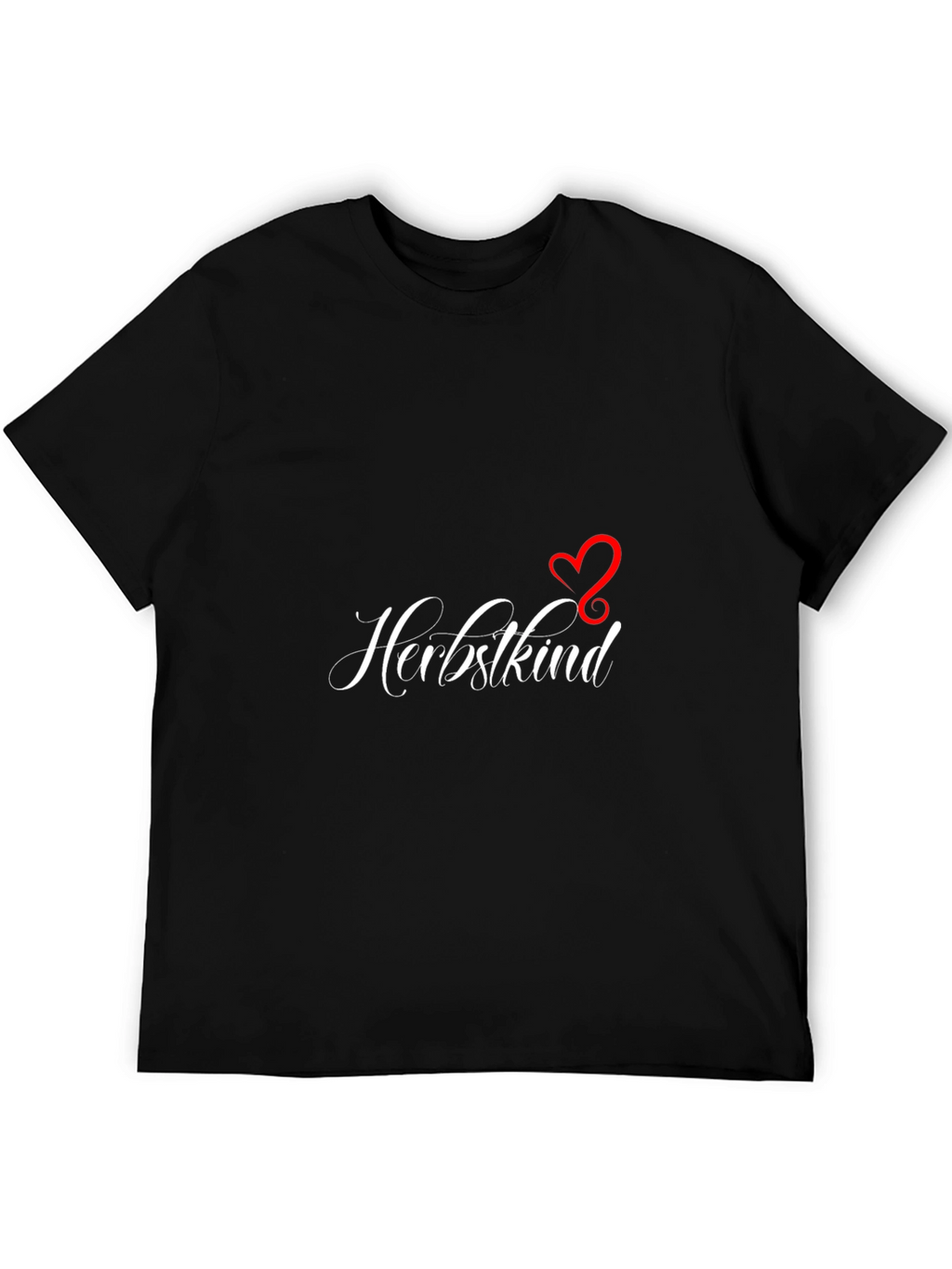 Herbstkind Heart Graphic Tee - Black Casual Shirt