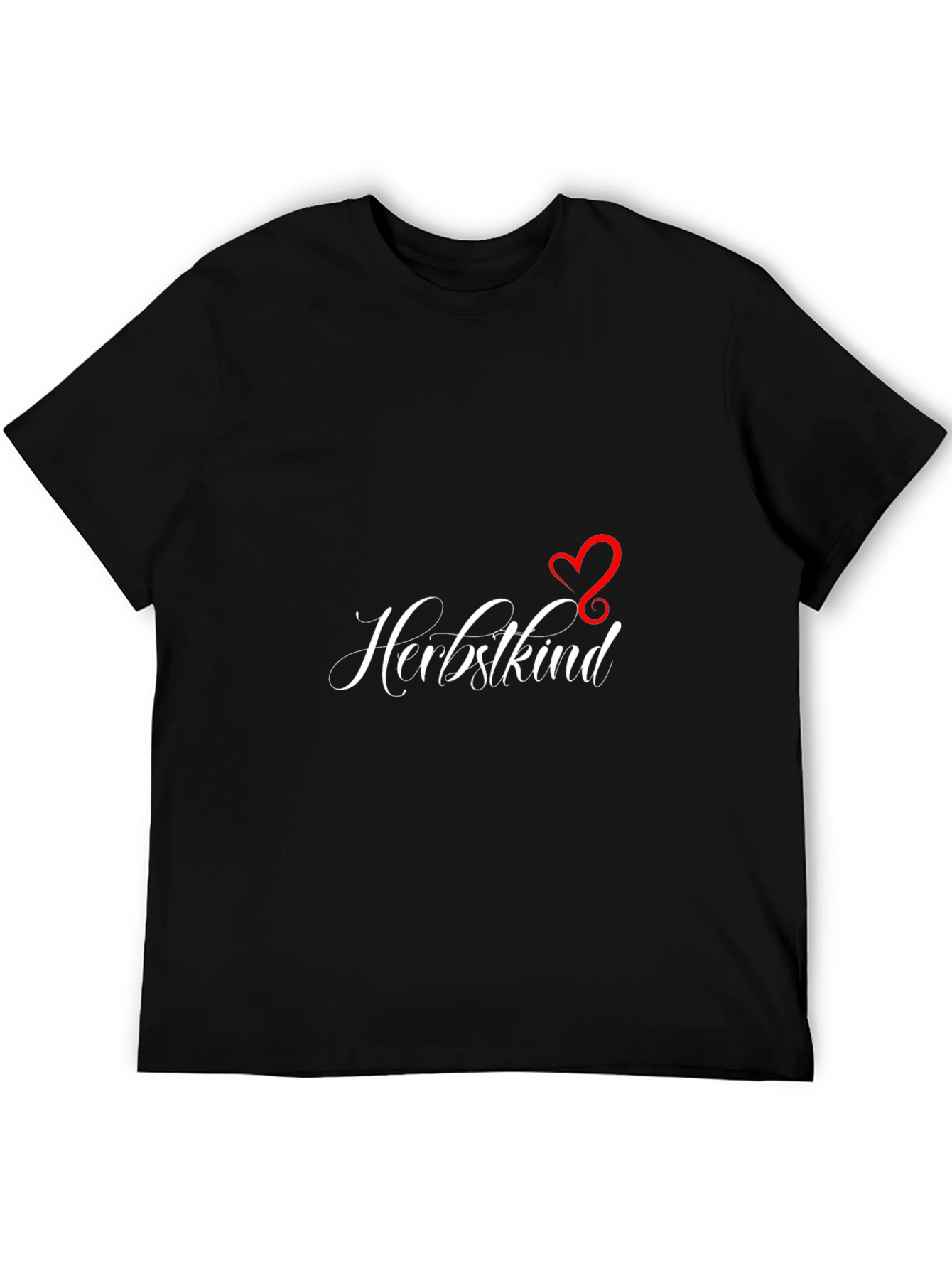 Herbstkind Heart Graphic Tee - Black Casual Shirt