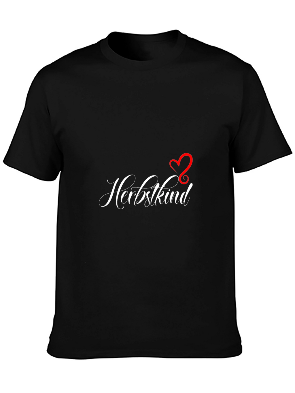 Herbstkind Heart Graphic Tee - Black Casual Shirt