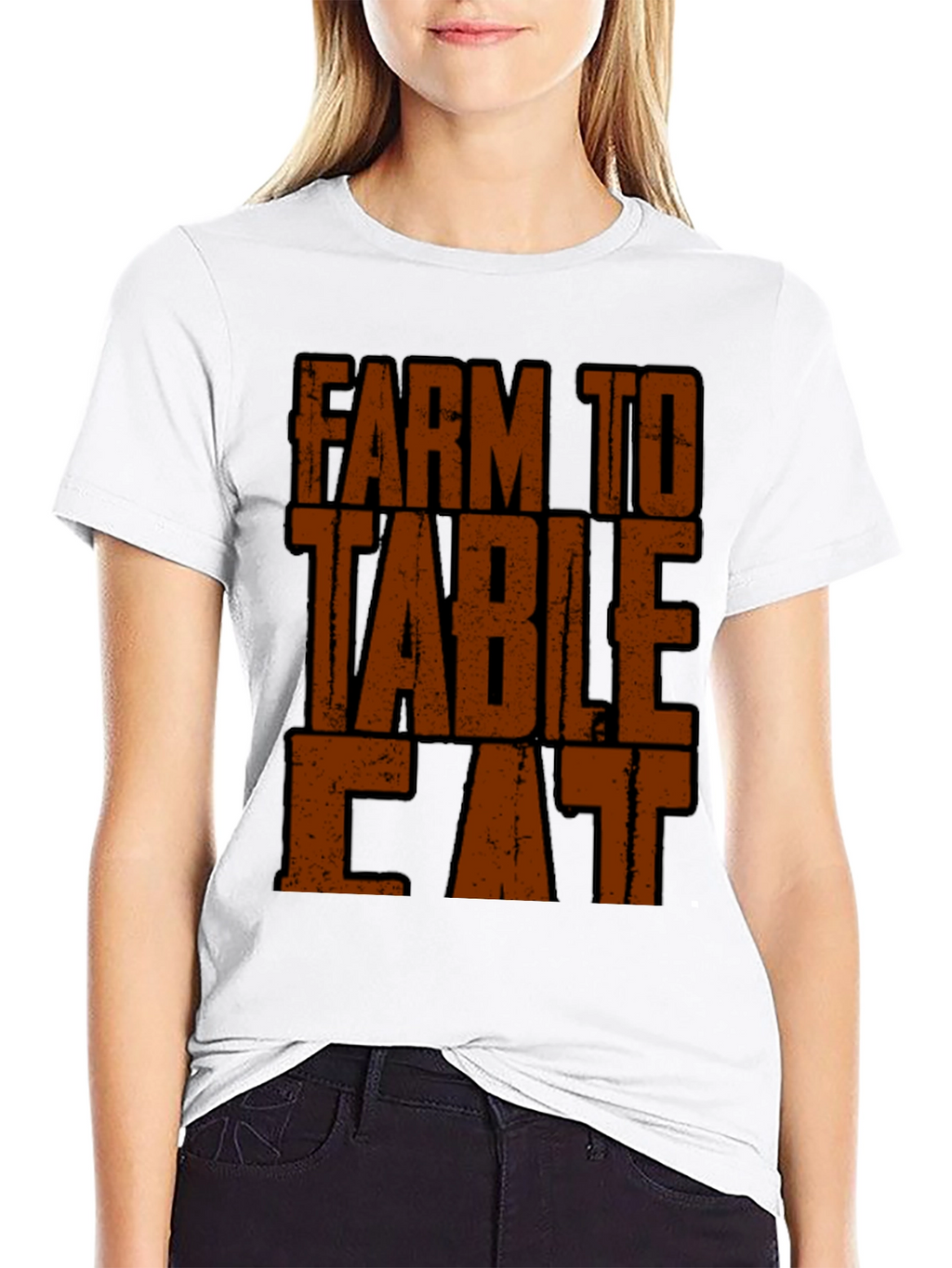 Farm to Table Eat T-Shirt - Black