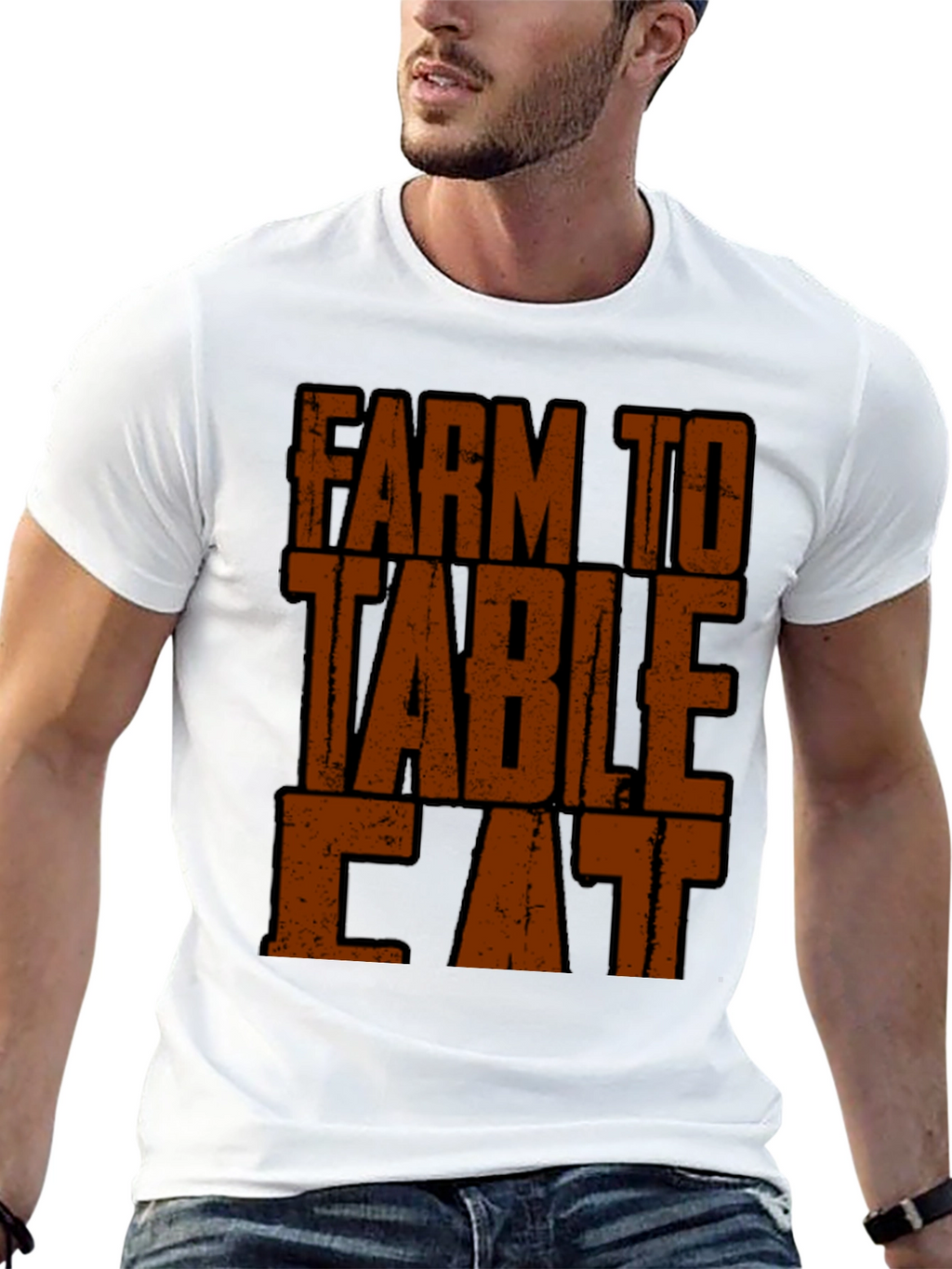 Farm to Table Eat T-Shirt - Black