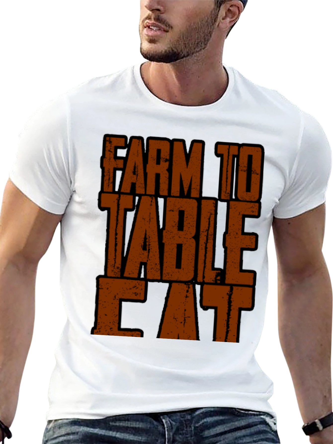 Farm to Table Eat T-Shirt - Black
