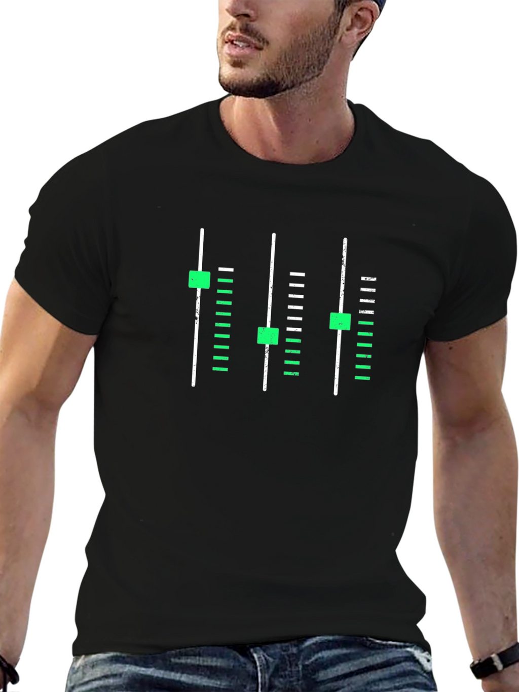 DJ Mixer Graphic T-Shirt - Black Crew Neck Tee