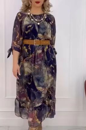 Women's New Bat Sleeve Loose Dress