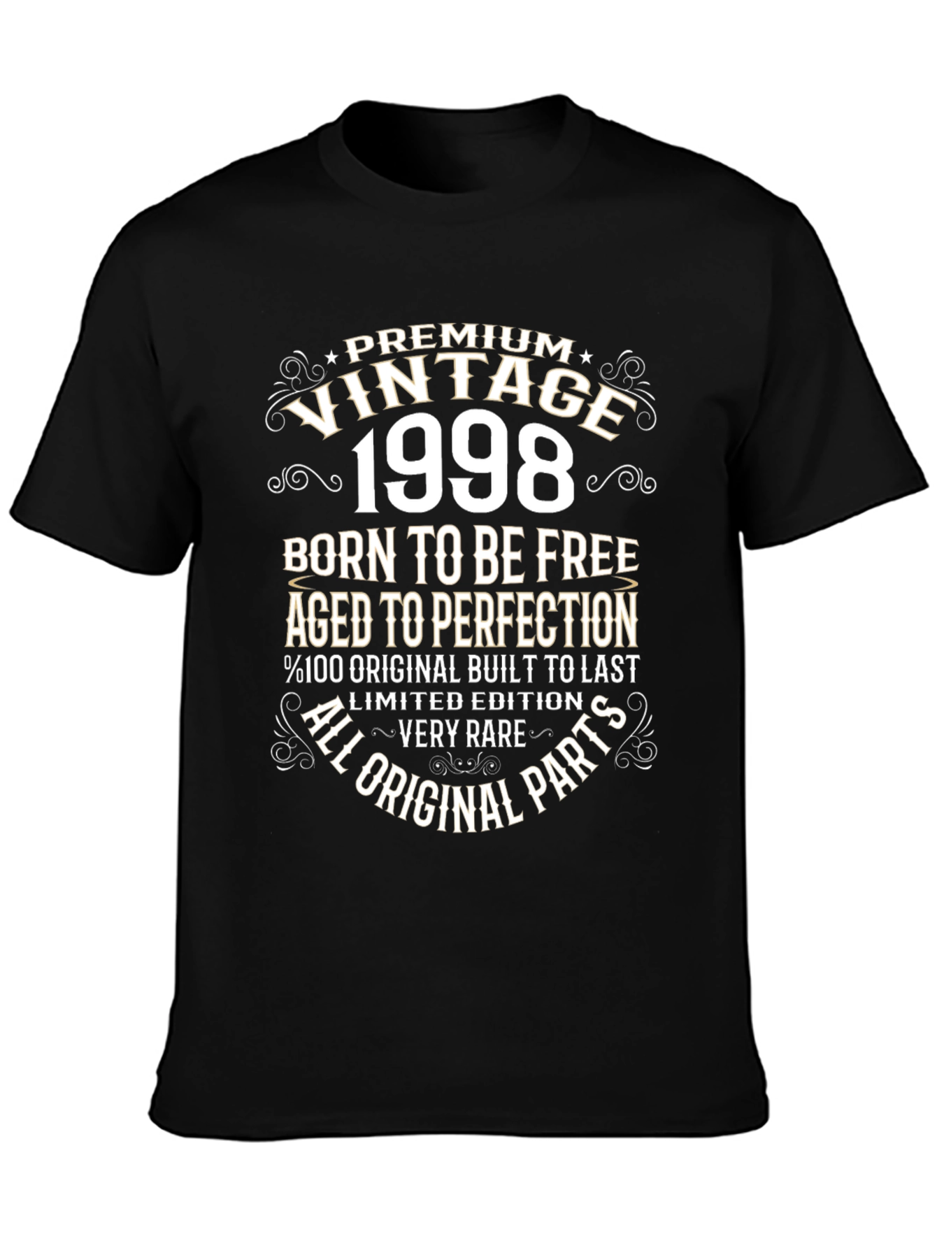 Vintage 1998 T-Shirt: Born to Be Free Aged to Perfection
