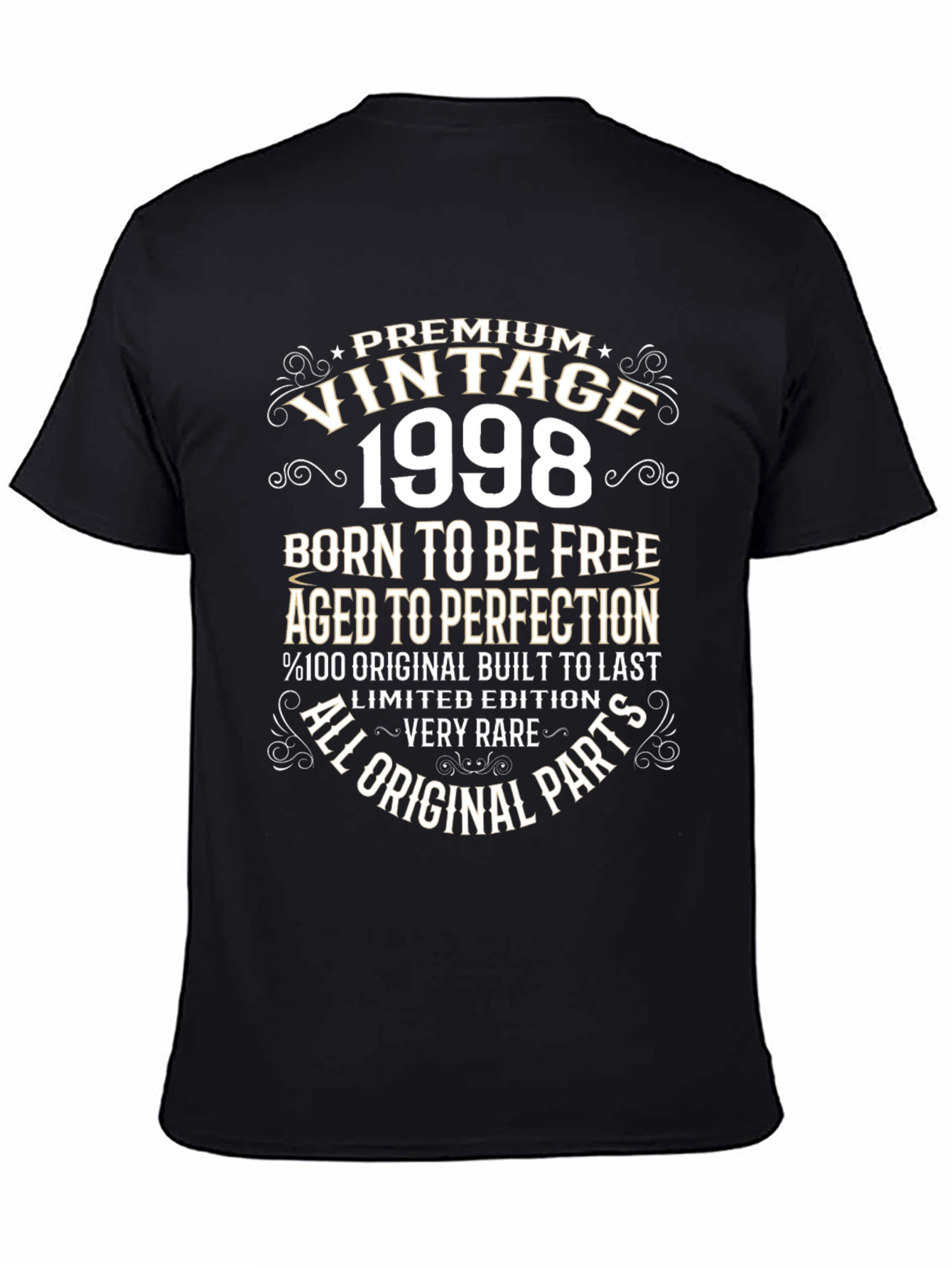 Vintage 1998 T-Shirt: Born to Be Free Aged to Perfection