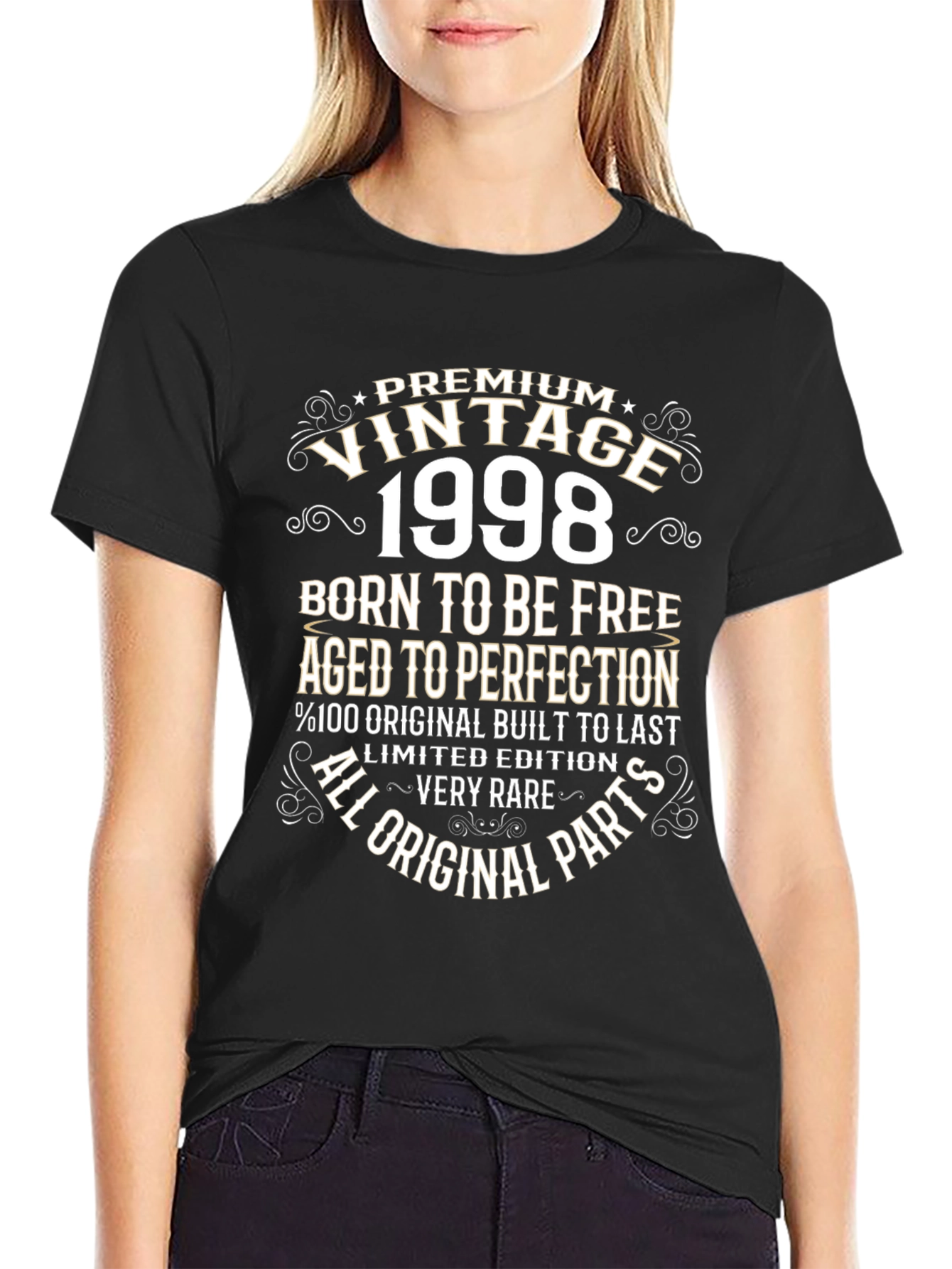 Vintage 1998 T-Shirt: Born to Be Free Aged to Perfection
