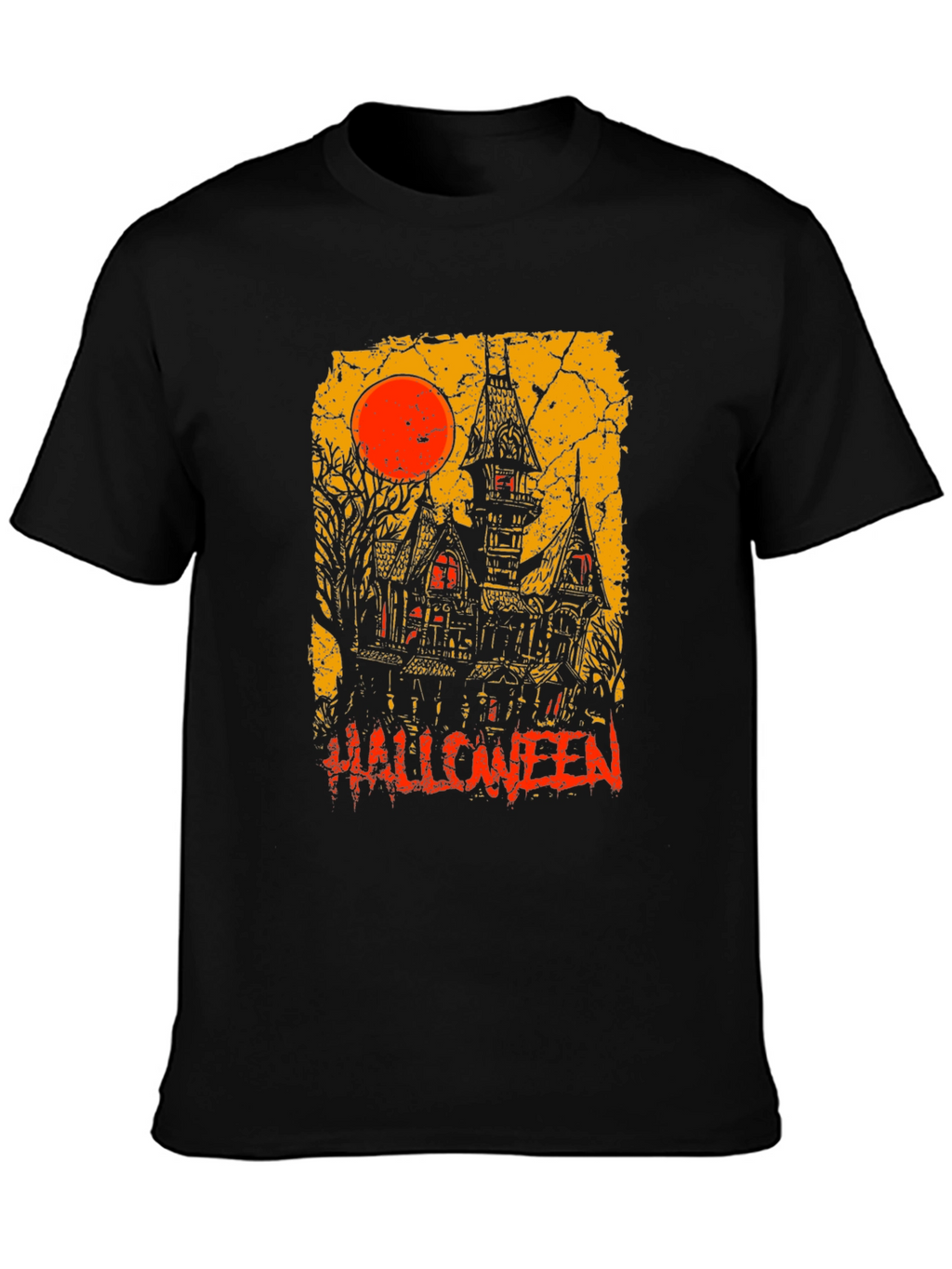 Halloween Haunted House Graphic Tee