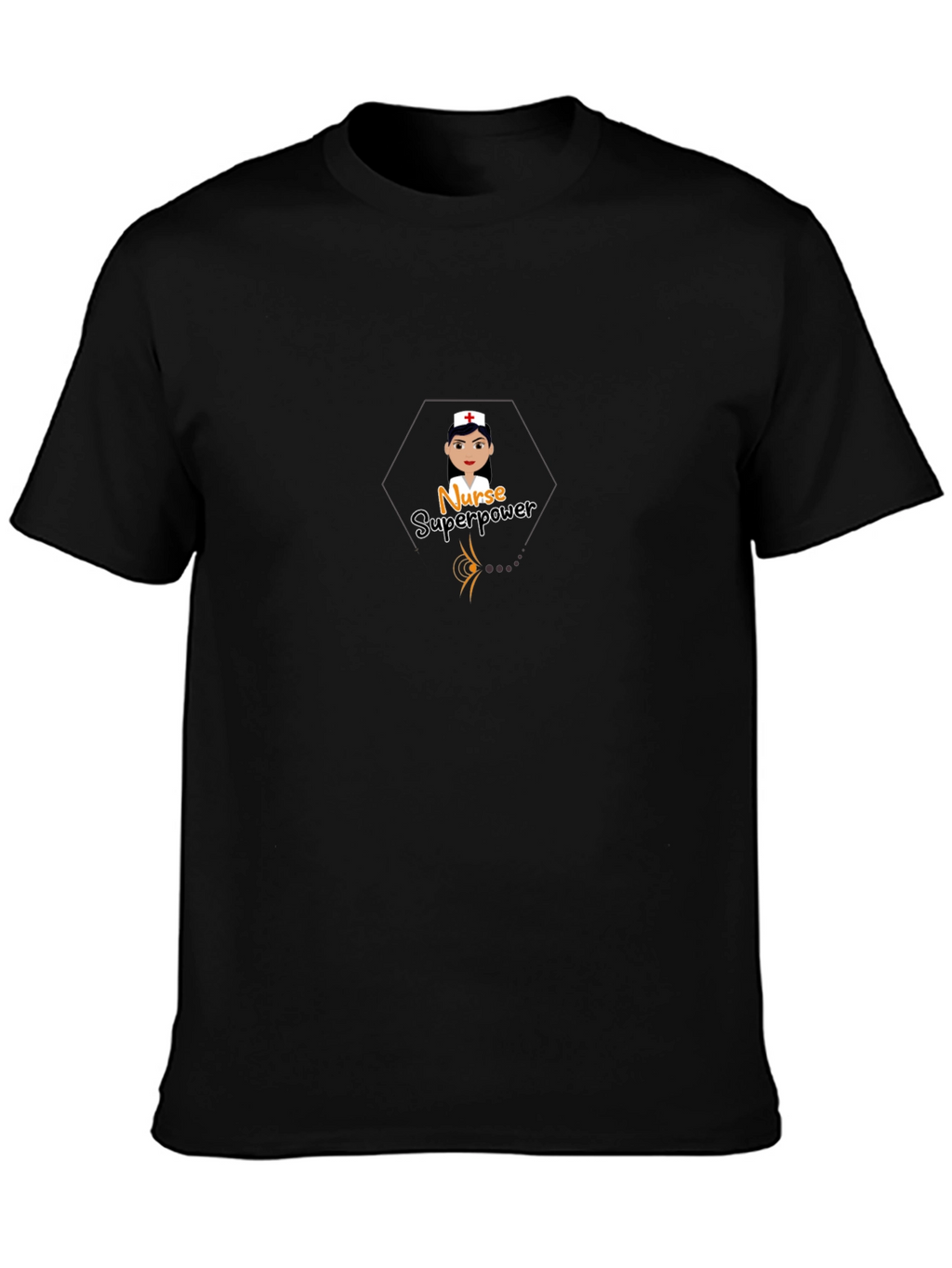 Nurse Superpower Graphic Tee - Black T-Shirt