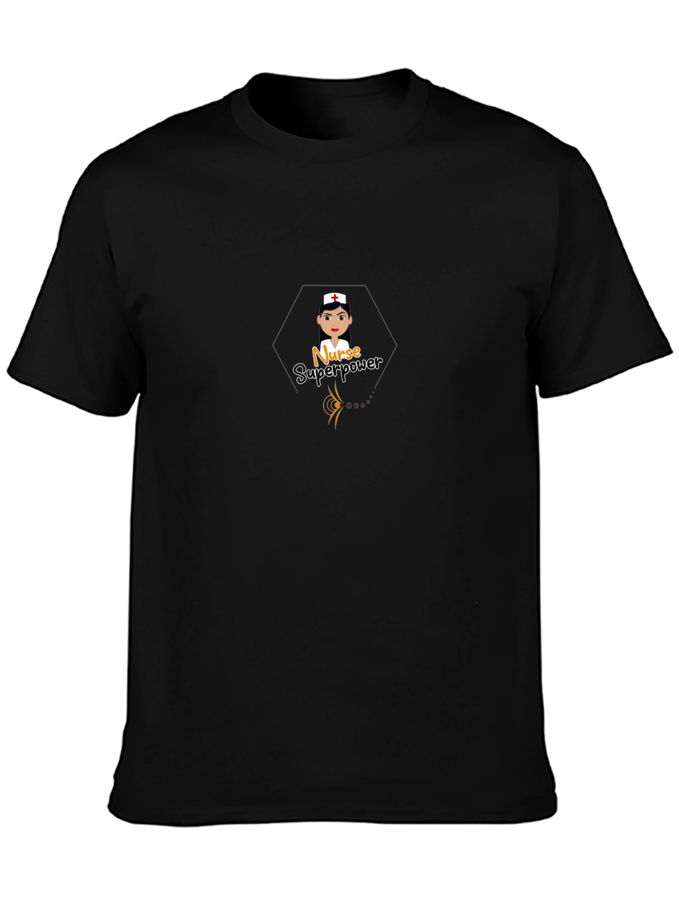 Nurse Superpower Graphic Tee - Black T-Shirt