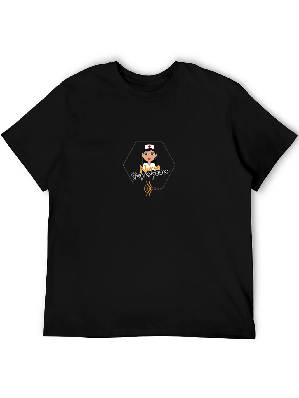 Nurse Superpower Graphic Tee - Black T-Shirt