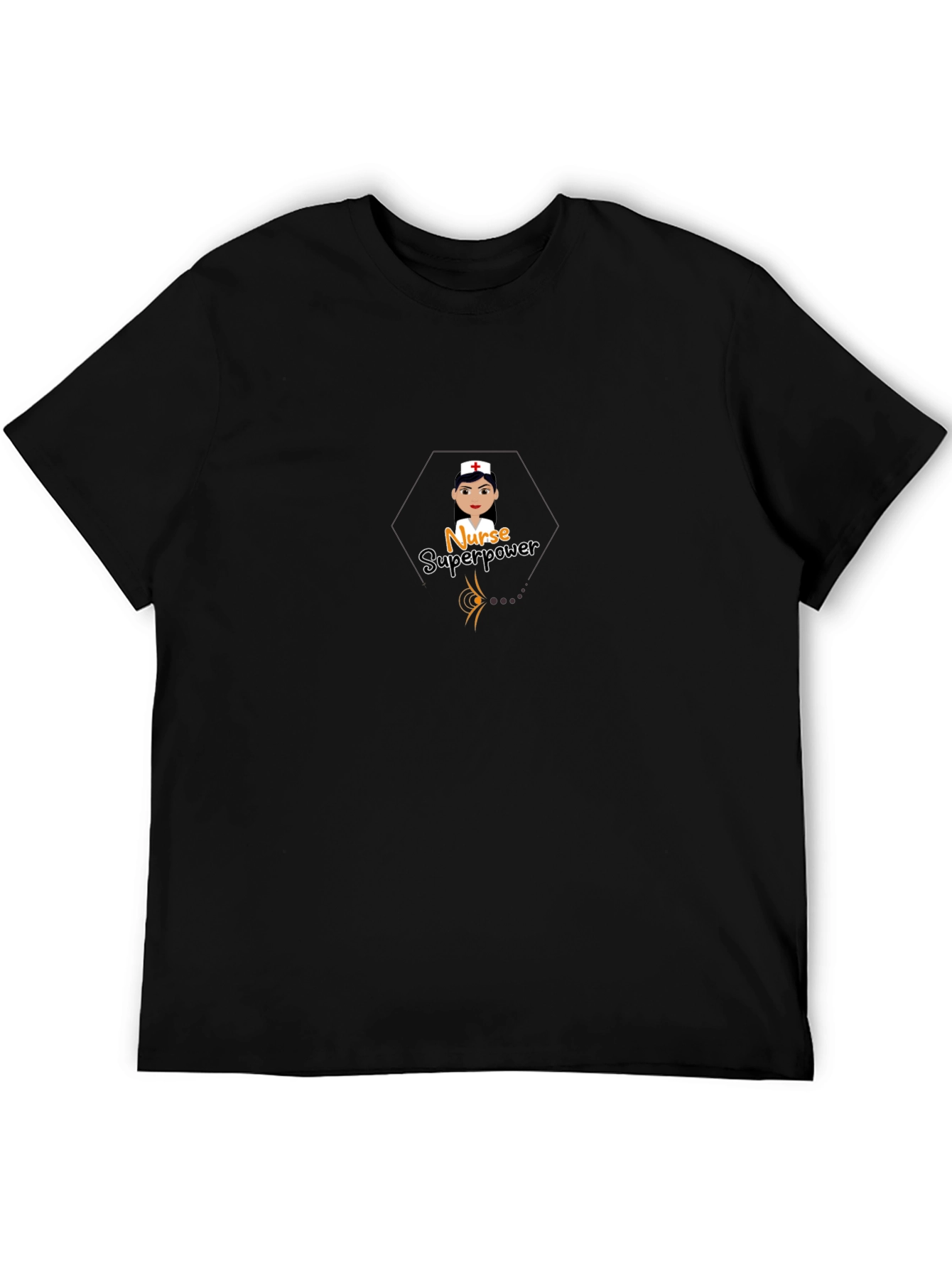 Nurse Superpower Graphic Tee - Black T-Shirt