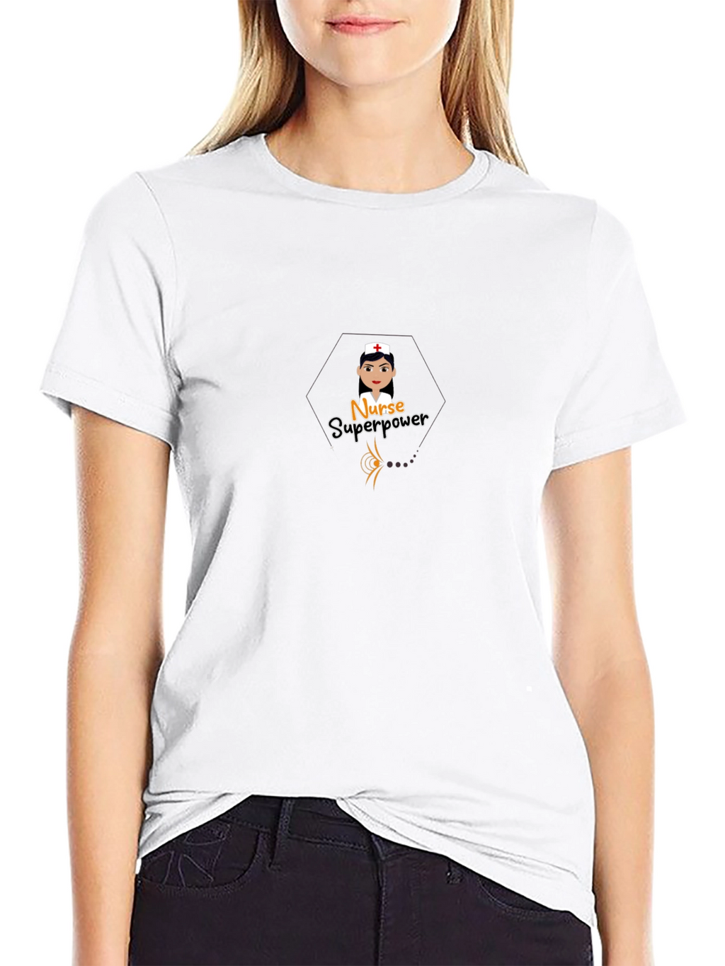 Nurse Superpower Graphic Tee - Black T-Shirt