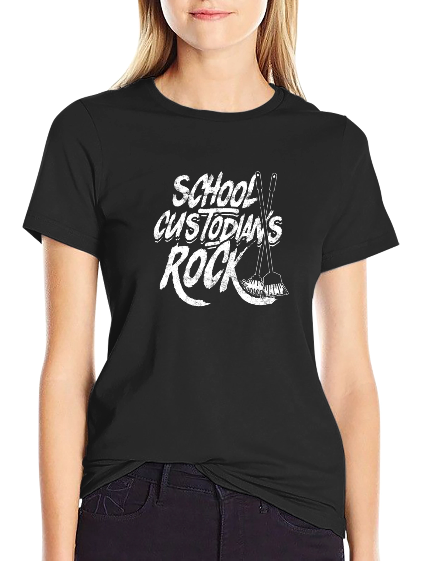 School Custodians Rock T-Shirt - Black