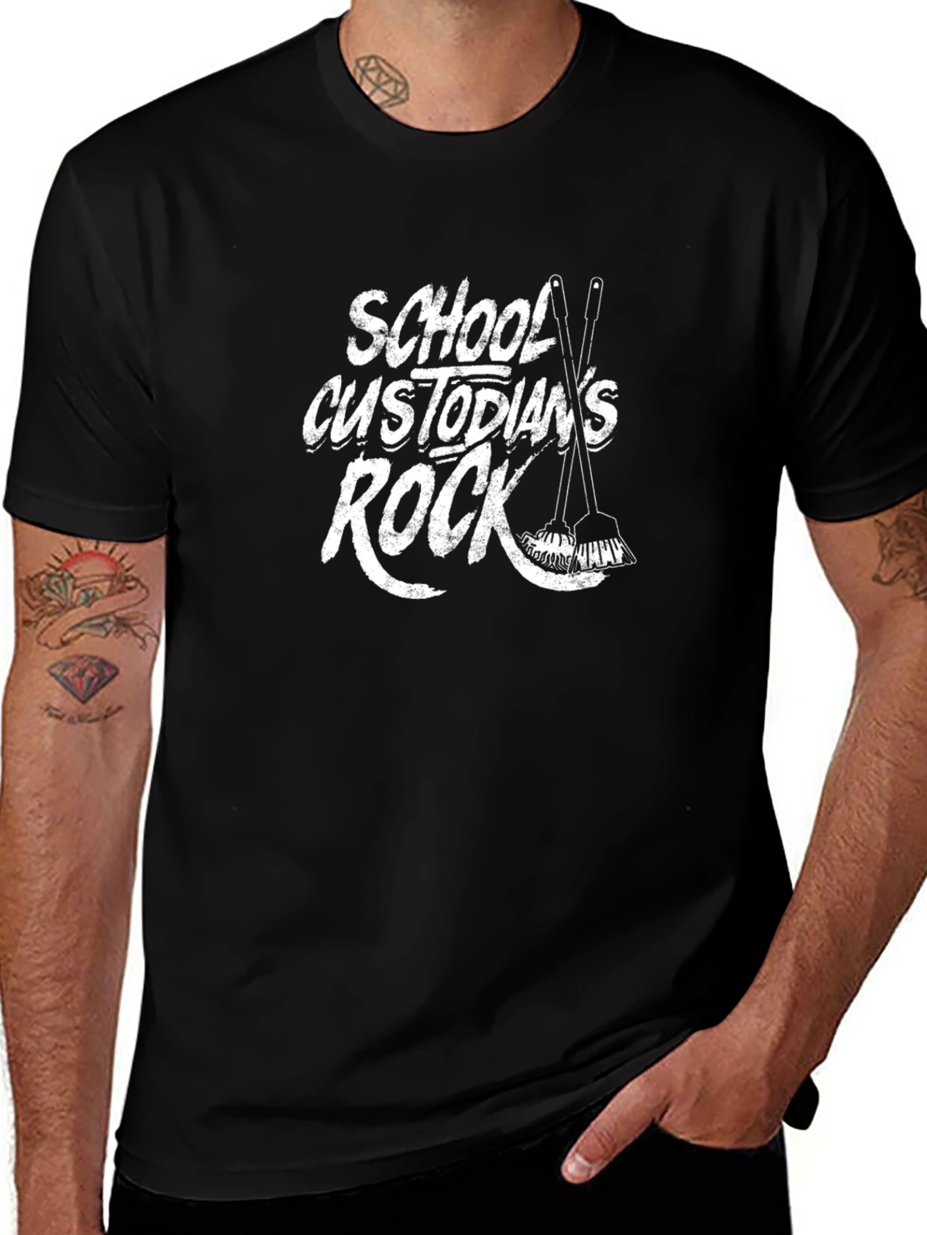 School Custodians Rock T-Shirt - Black